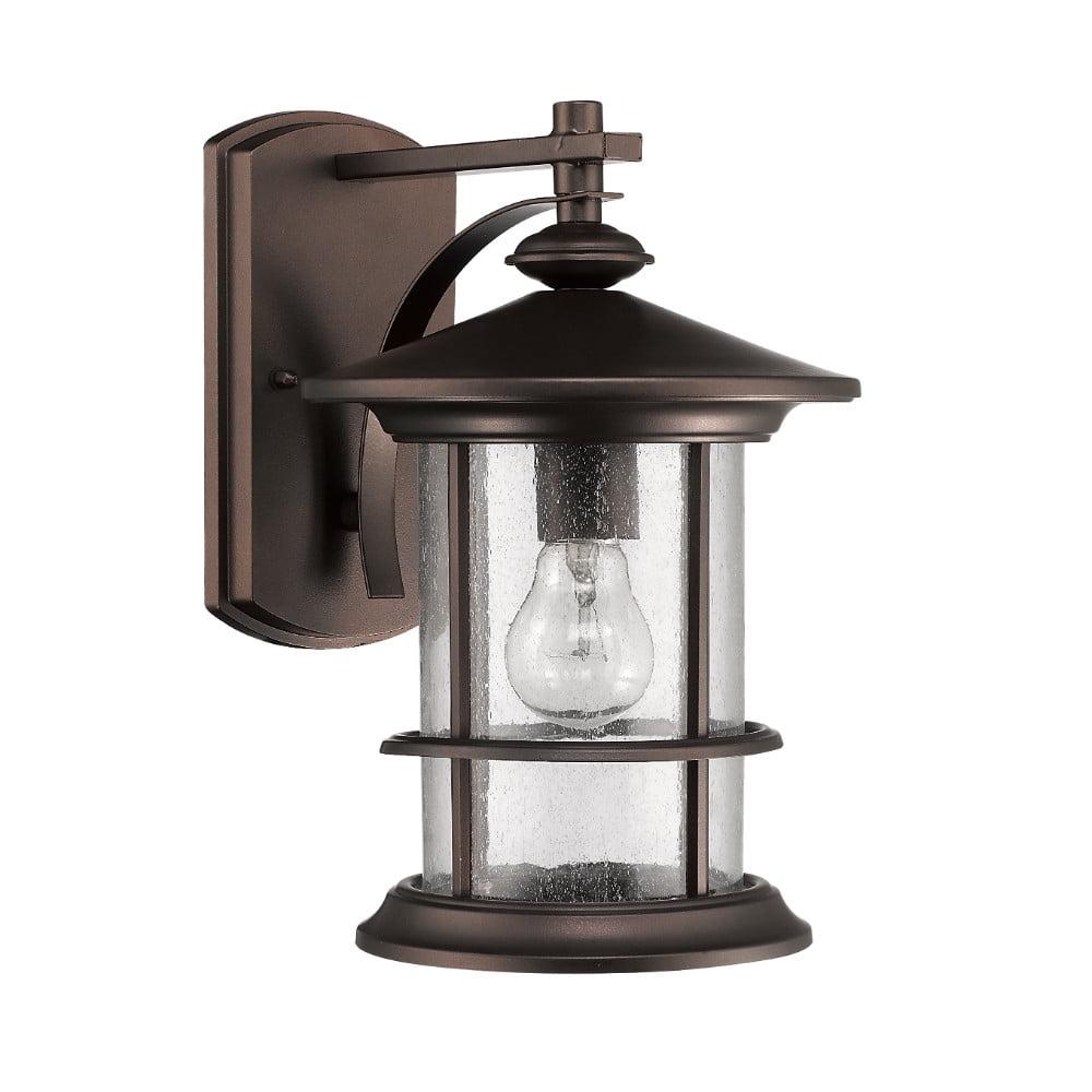 Bronze and Black Electric Lantern Wall Sconce