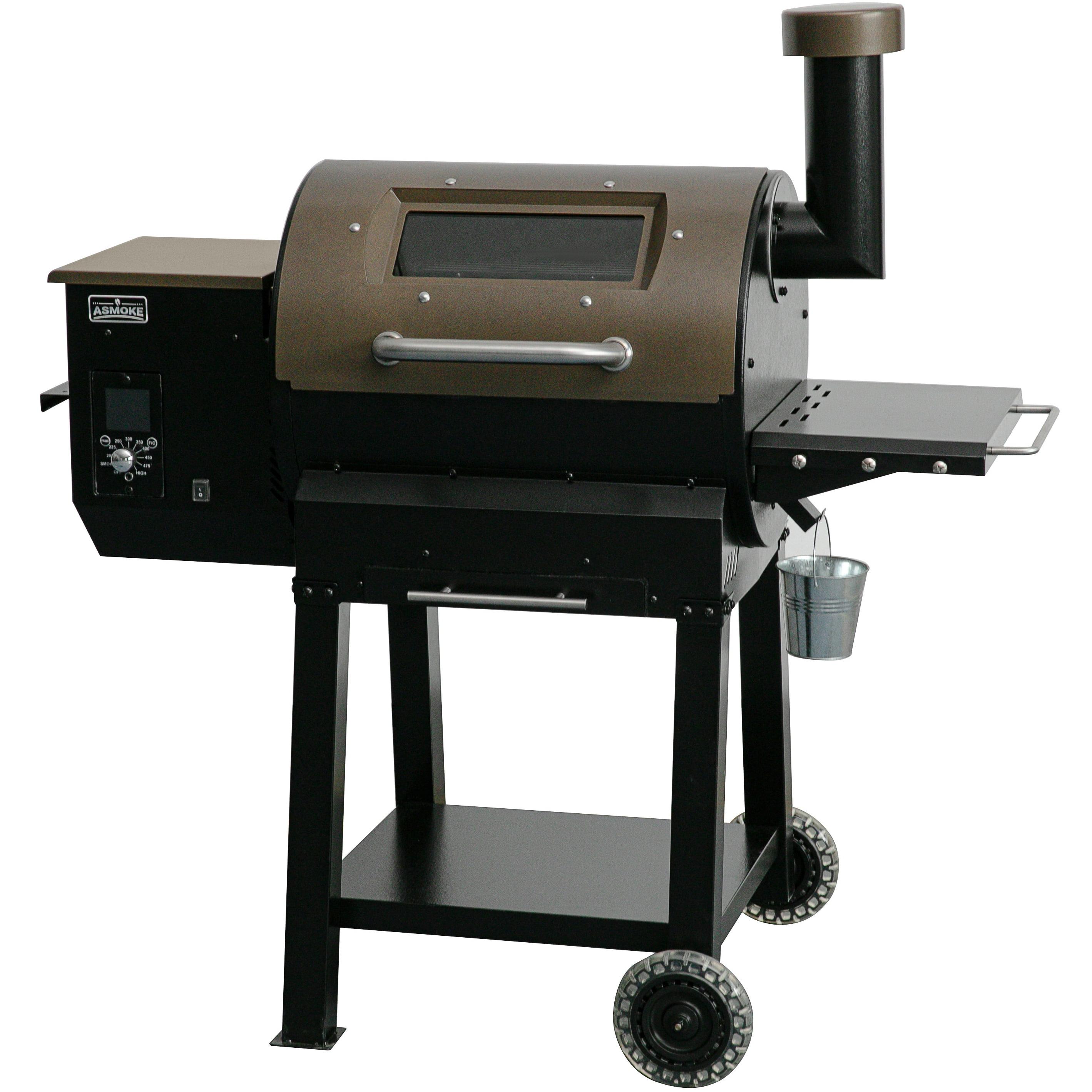 ASMOKE Bronze Wood Pellet Grill Smoker with Skylight Window