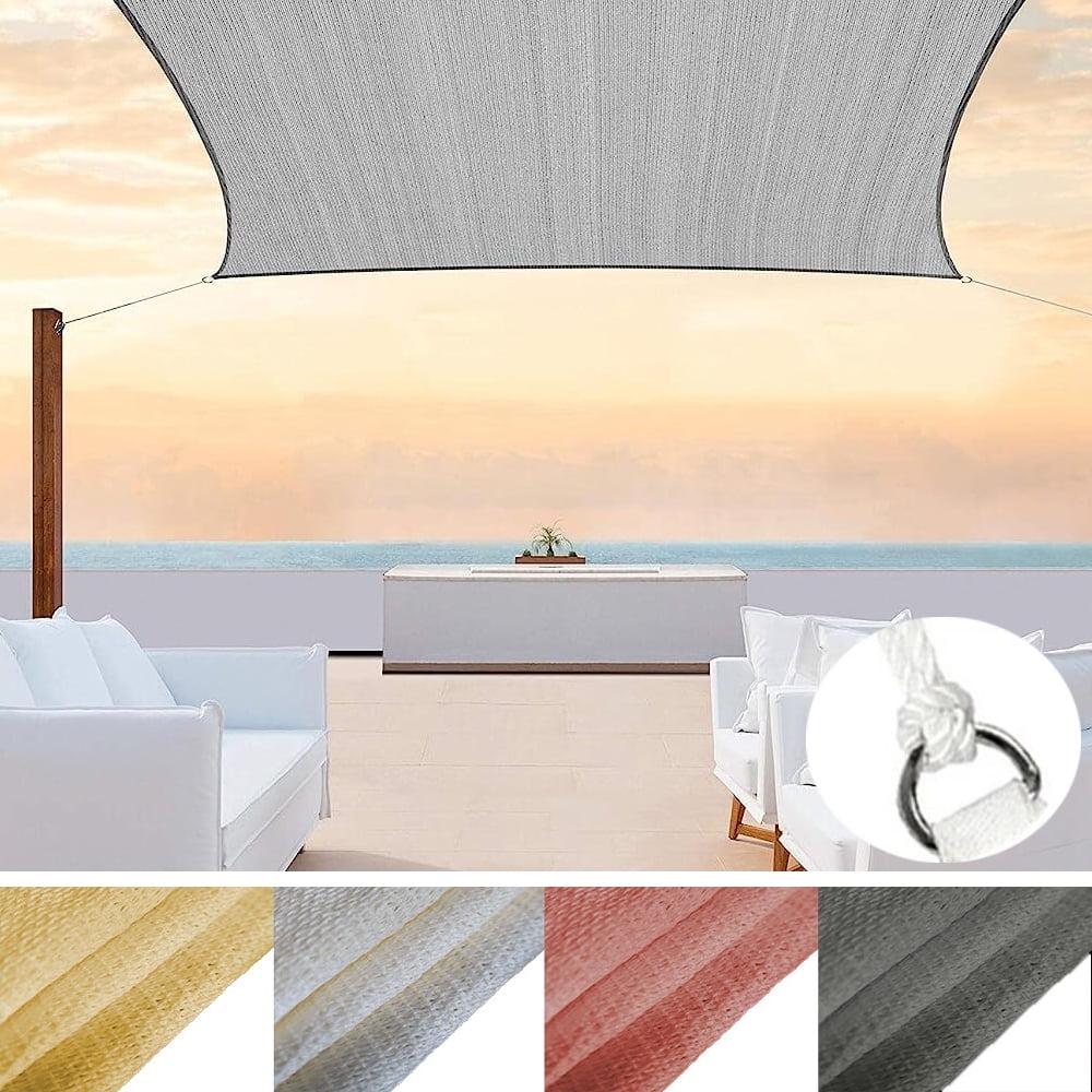 Shade&Beyond Rectangle Sun Shade Sail 12'X16' for Patio Yard Deck, Light Grey (We Make Custom Size)