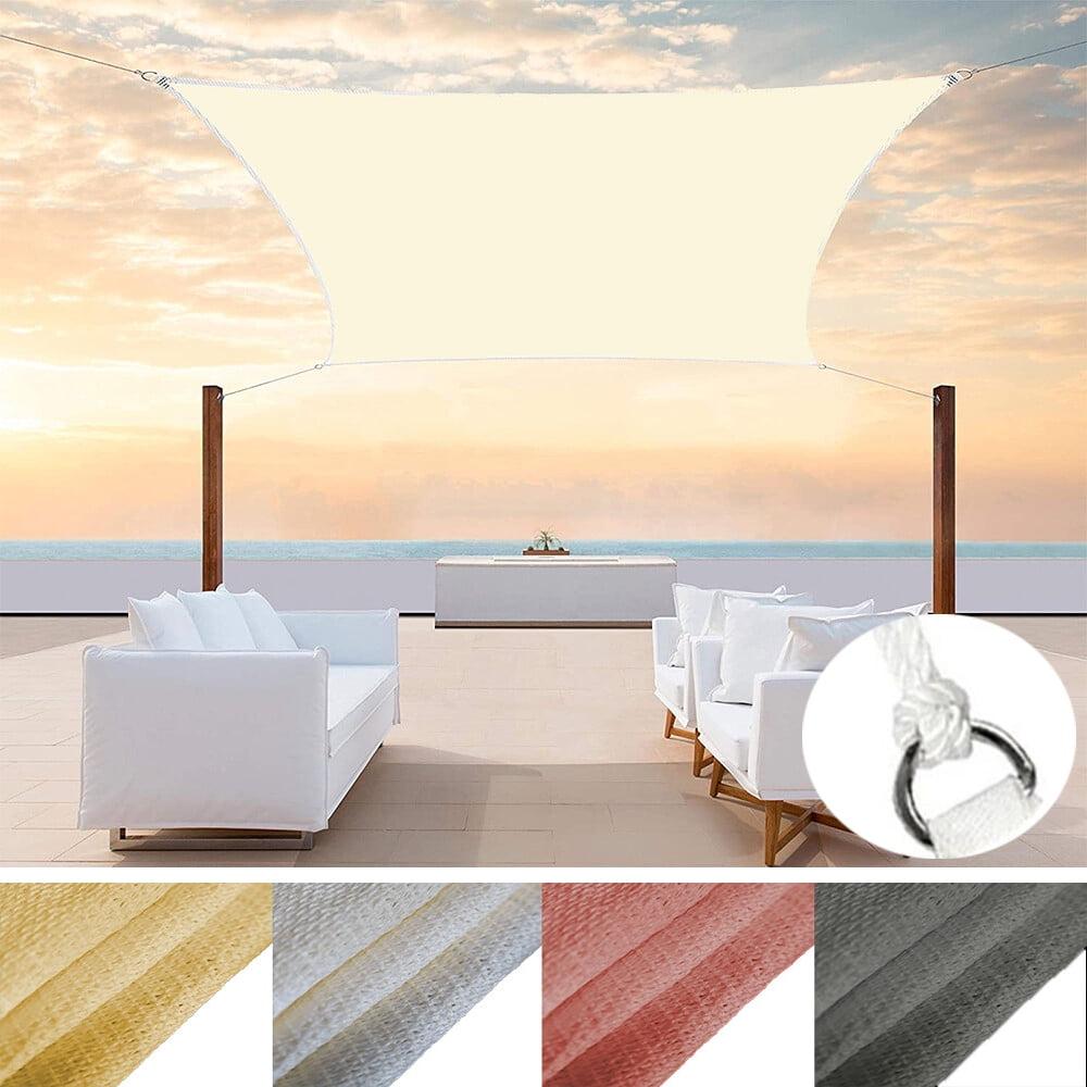 ColourTree Colourtree Sun Shade Sail Rectangle Canopy Fabric Cloth Screen, Water Permeable & UV Block UPF50