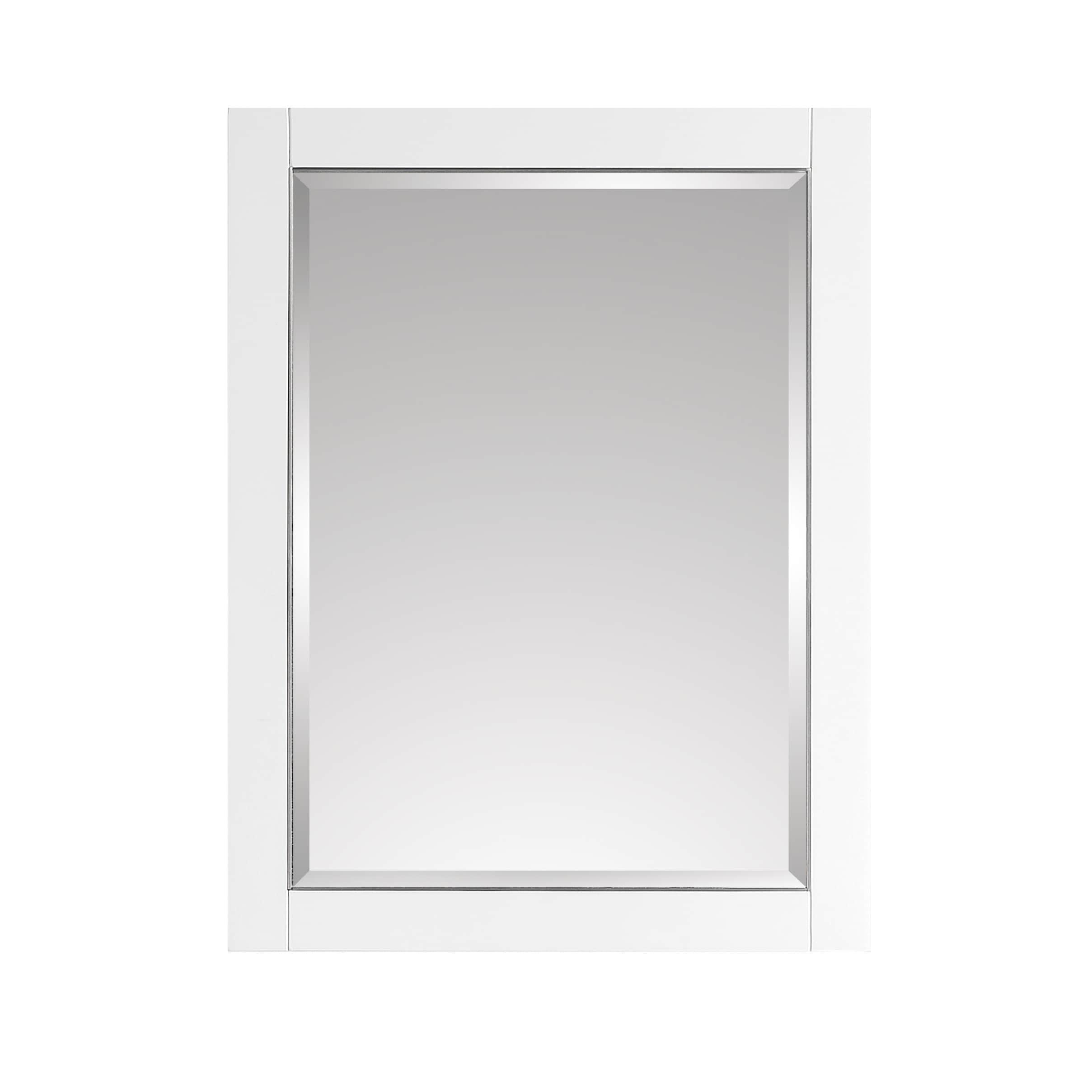 AVANITY  Mason 24 in. Wall Mounted Mirror with Brushed Silver Trim - 24"W x 32"H White White