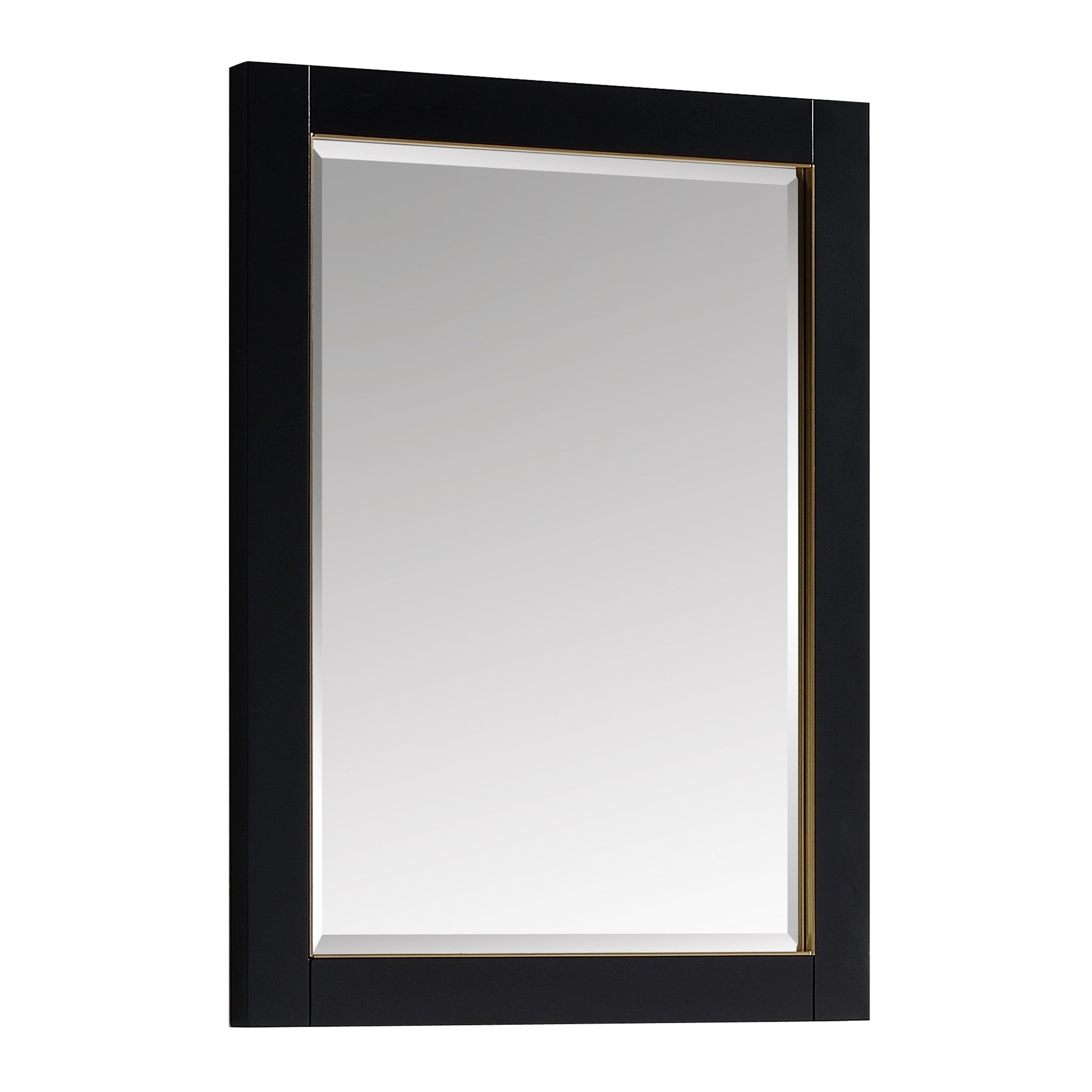 AVANITY  Mason 24 in. Wall Mounted Mirror with Matte Gold Trim - 24"W x 32"H Black Black