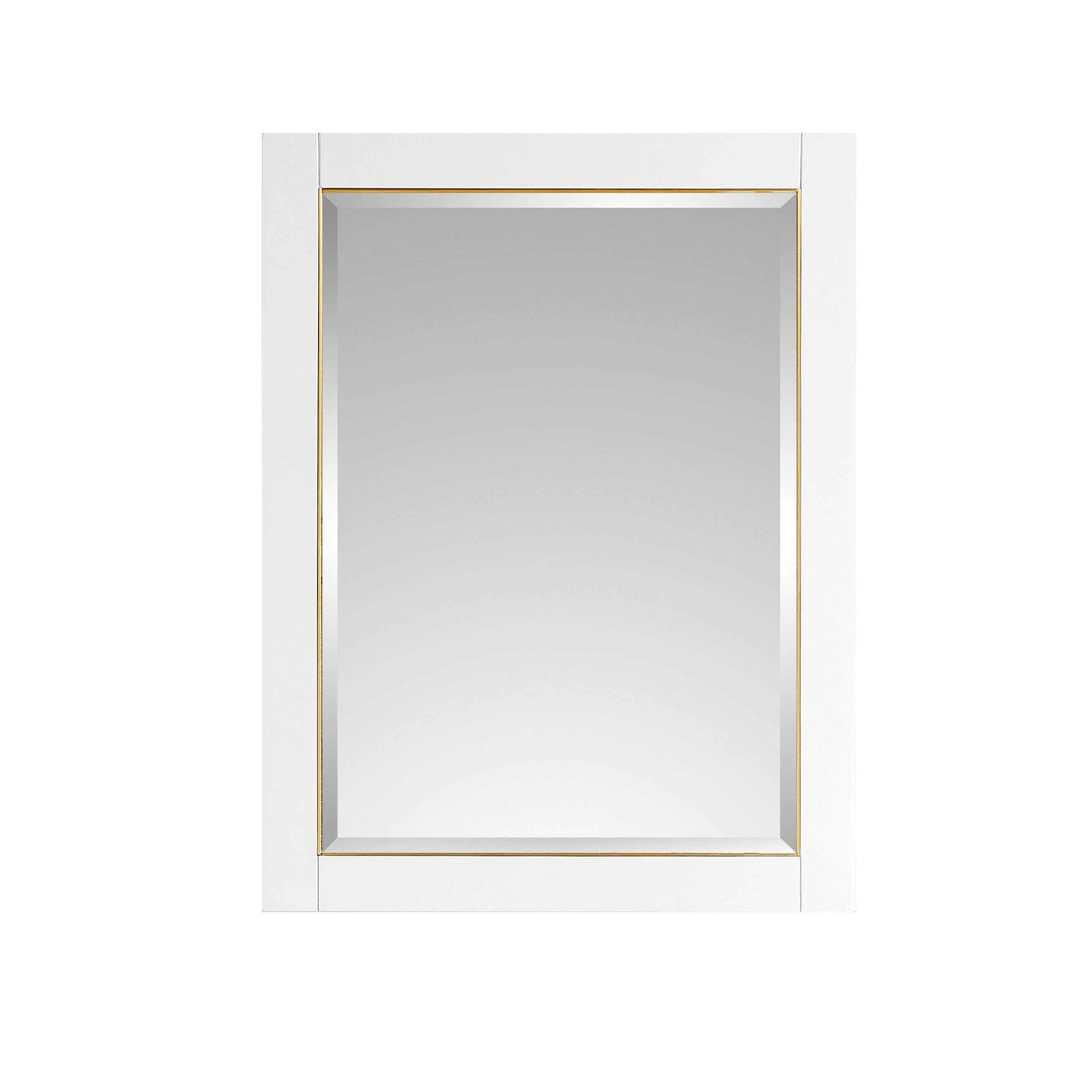 AVANITY  Mason 24 in. Wall Mounted Mirror with Matte Gold Trim - 24"W x 32"H White White