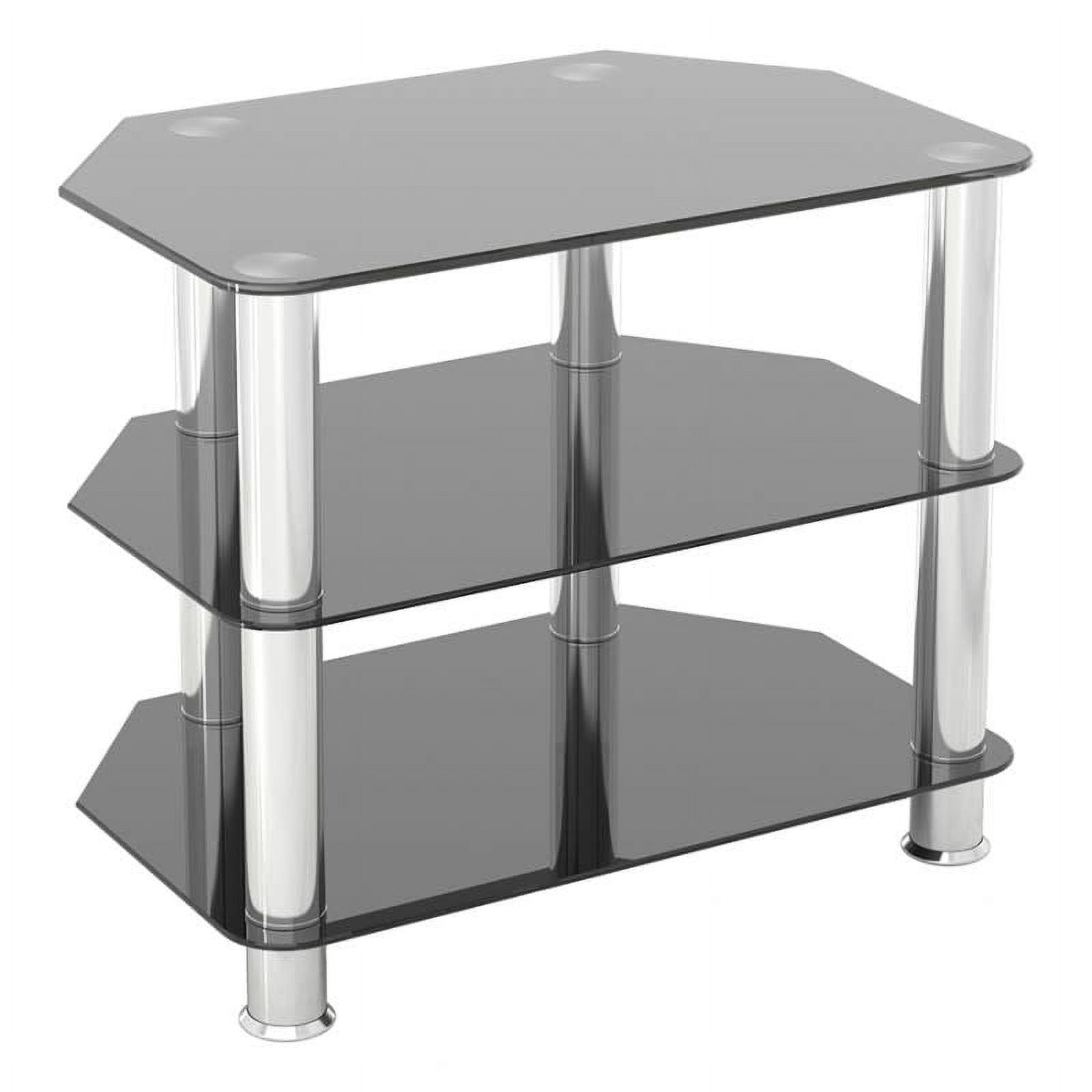 AVF Transitional Steel and Glass TV Stand for up to 32" TVs in Black/Chrome