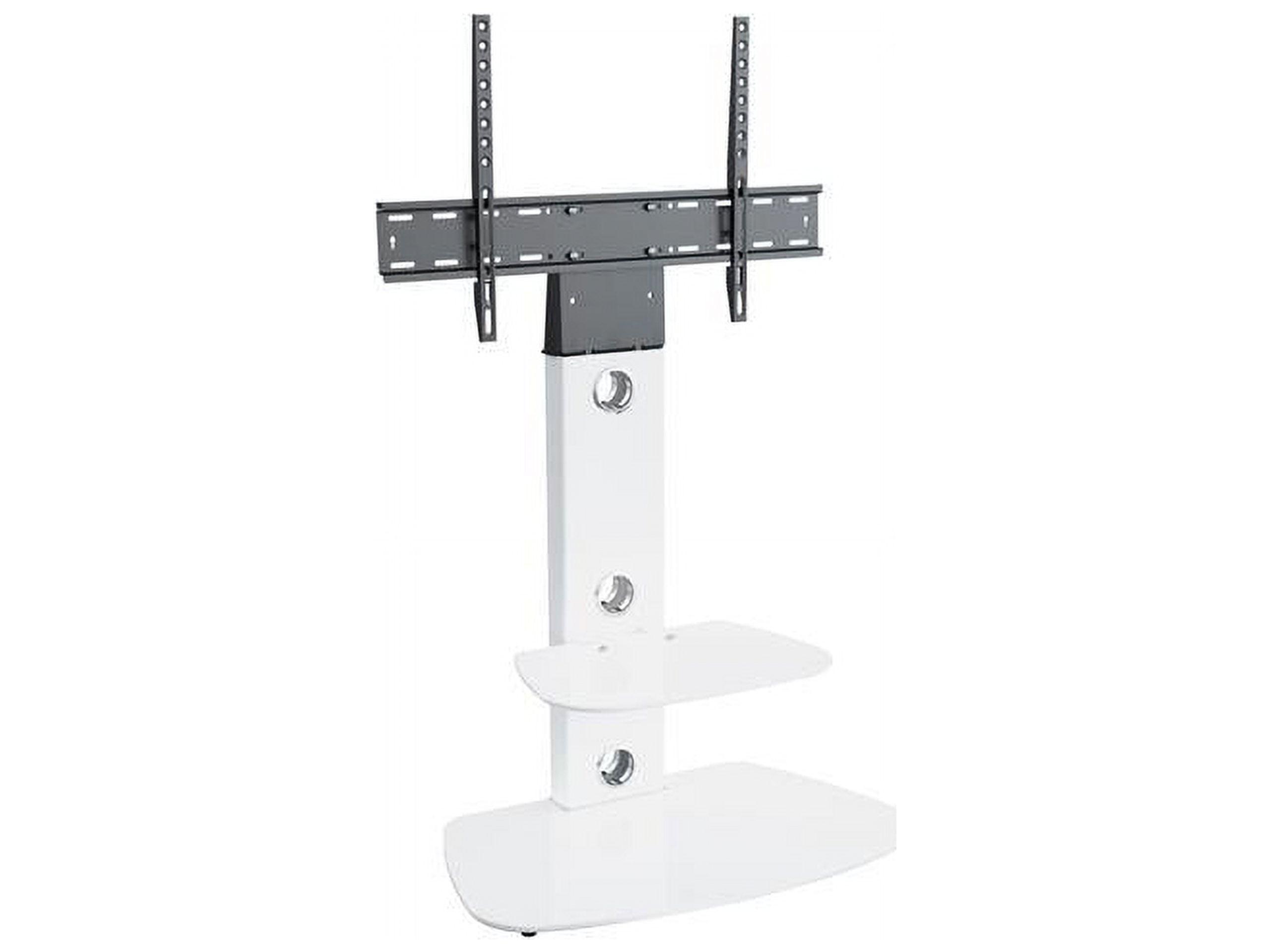 Lucerne Mount and TV Stand for TVs up to 65" White - AVF: Integrated Mount, Open Shelving, Cable Management