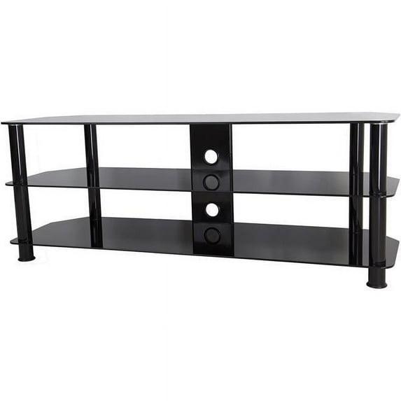 AVF Transitional Steel and Glass TV Stand for 39" to 60" TVs in Black