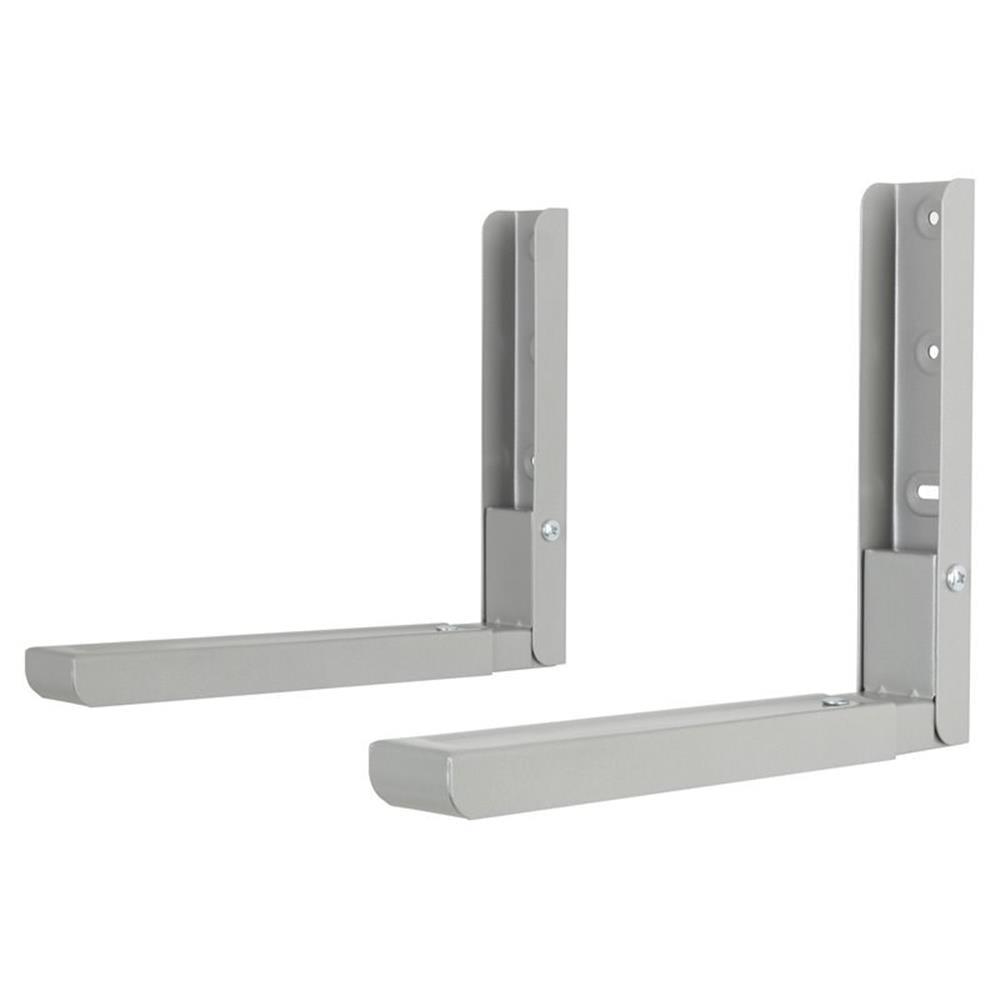 Adjustable Silver Steel Wall-Mounted Microwave Brackets