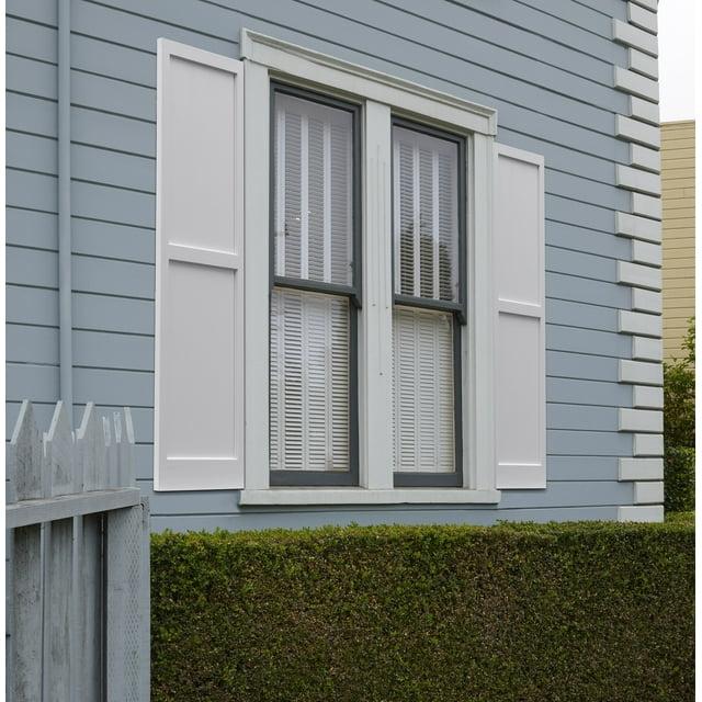 LTL Home Products Pinecroft Raised Panel Wood Exterior Shutters (Set of 2)