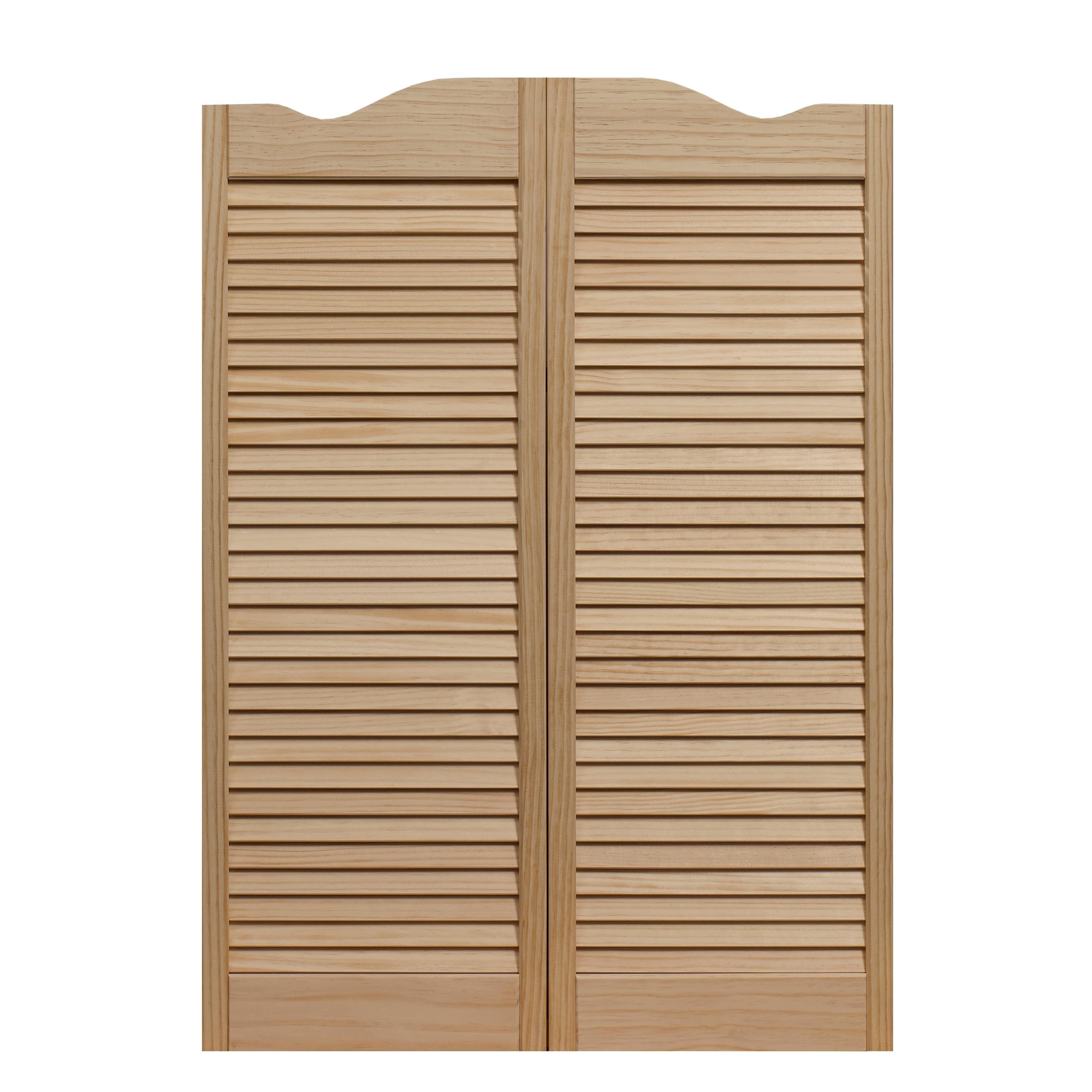 Dixieland 24" x 42" Unfinished Pine Louvered Café Doors