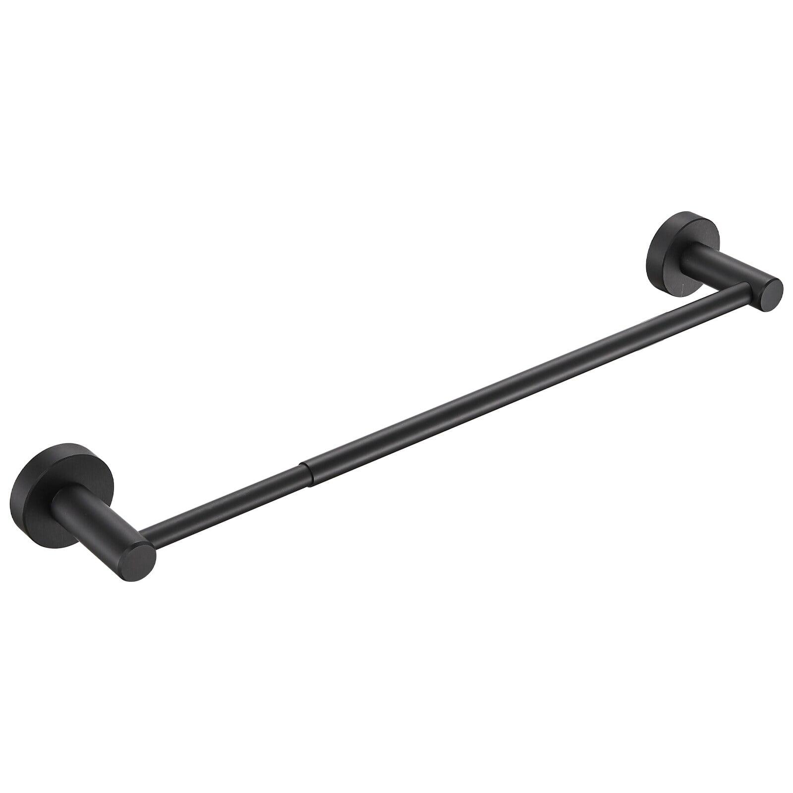 Adjustable Matte Black Aluminum Wall Mounted Towel Bar