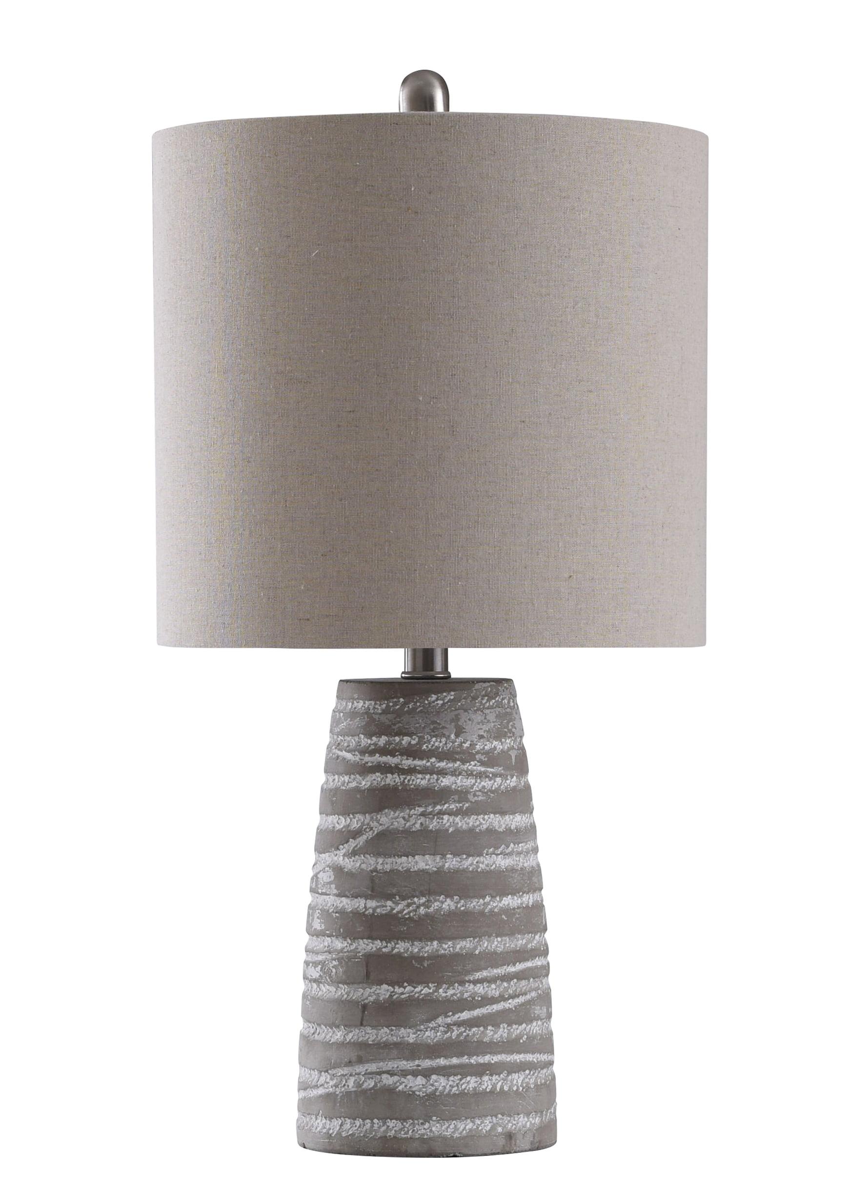 Aaron Table Lamp Gray Wash - StyleCraft