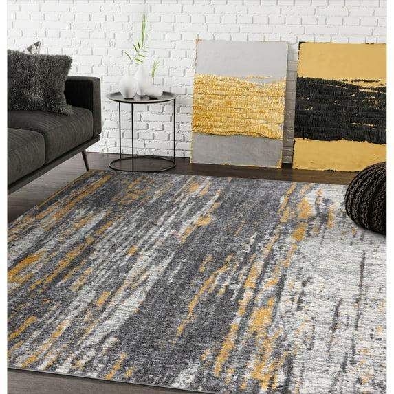 Abani Laguna 7'9"W x 10' 2"D LAG110B Alfombra Gris Moderna