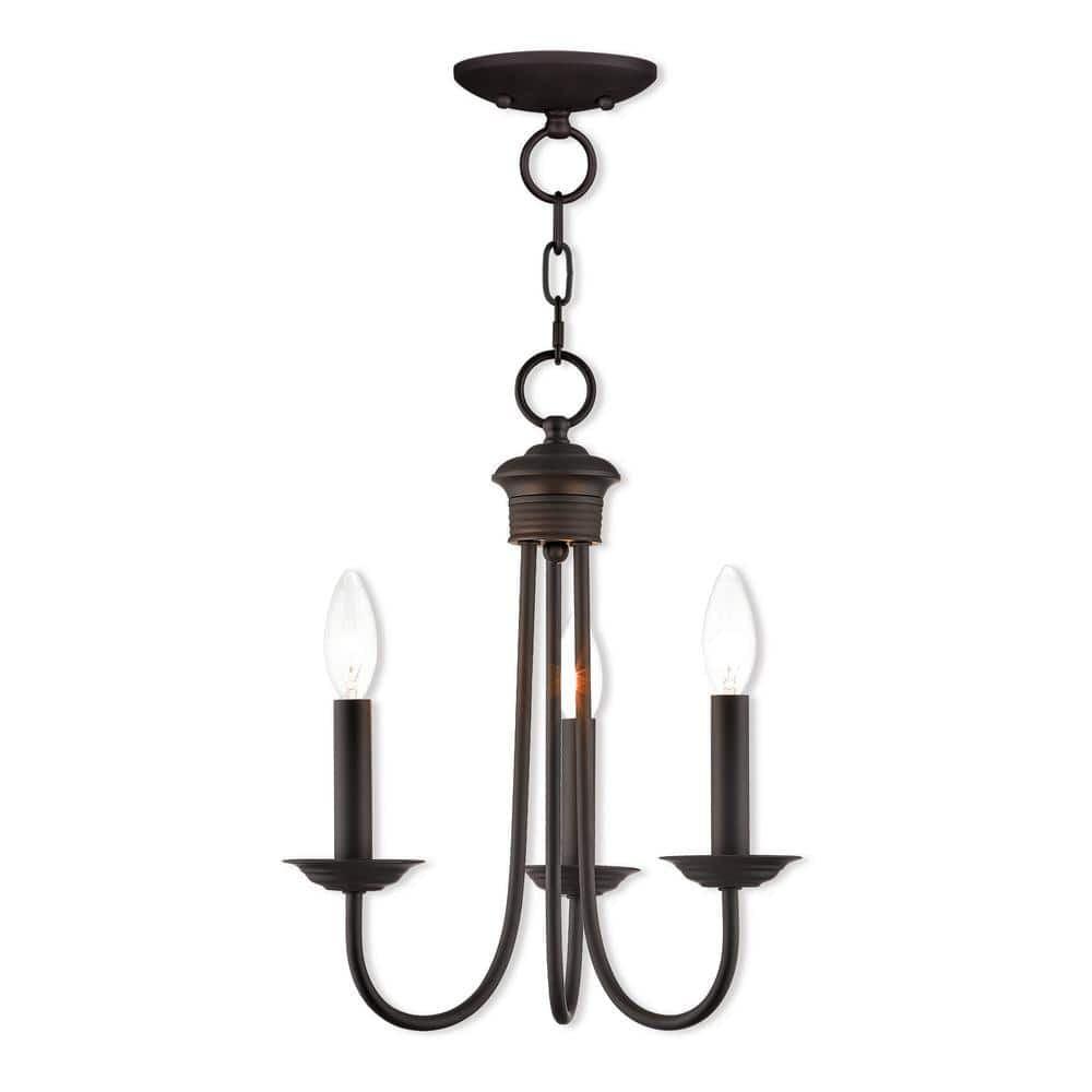 Livex Lighting Estate 3 - Light Chandelier in  Bronze