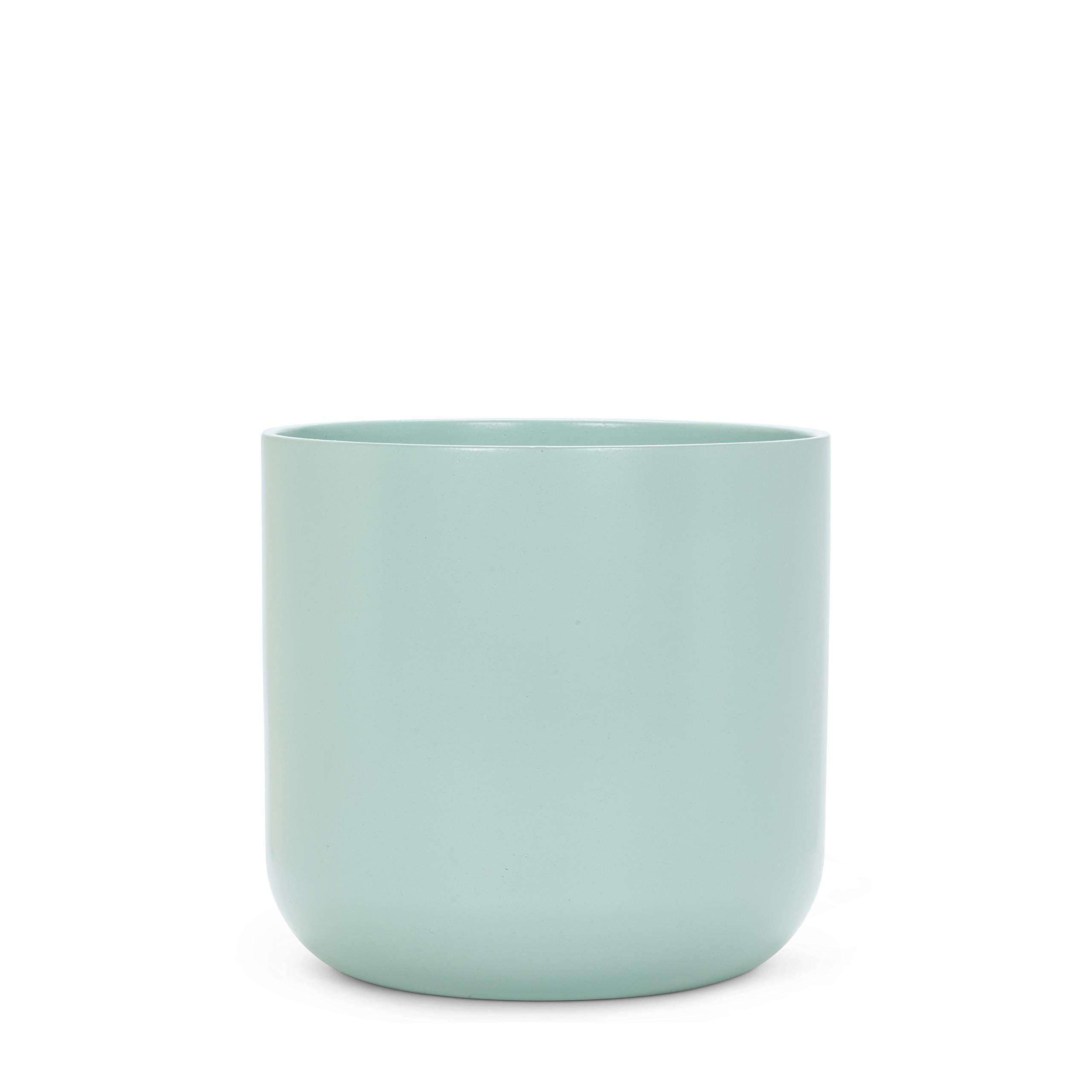 5 in. Stoneware Classic Planter, Mint Green - Medium