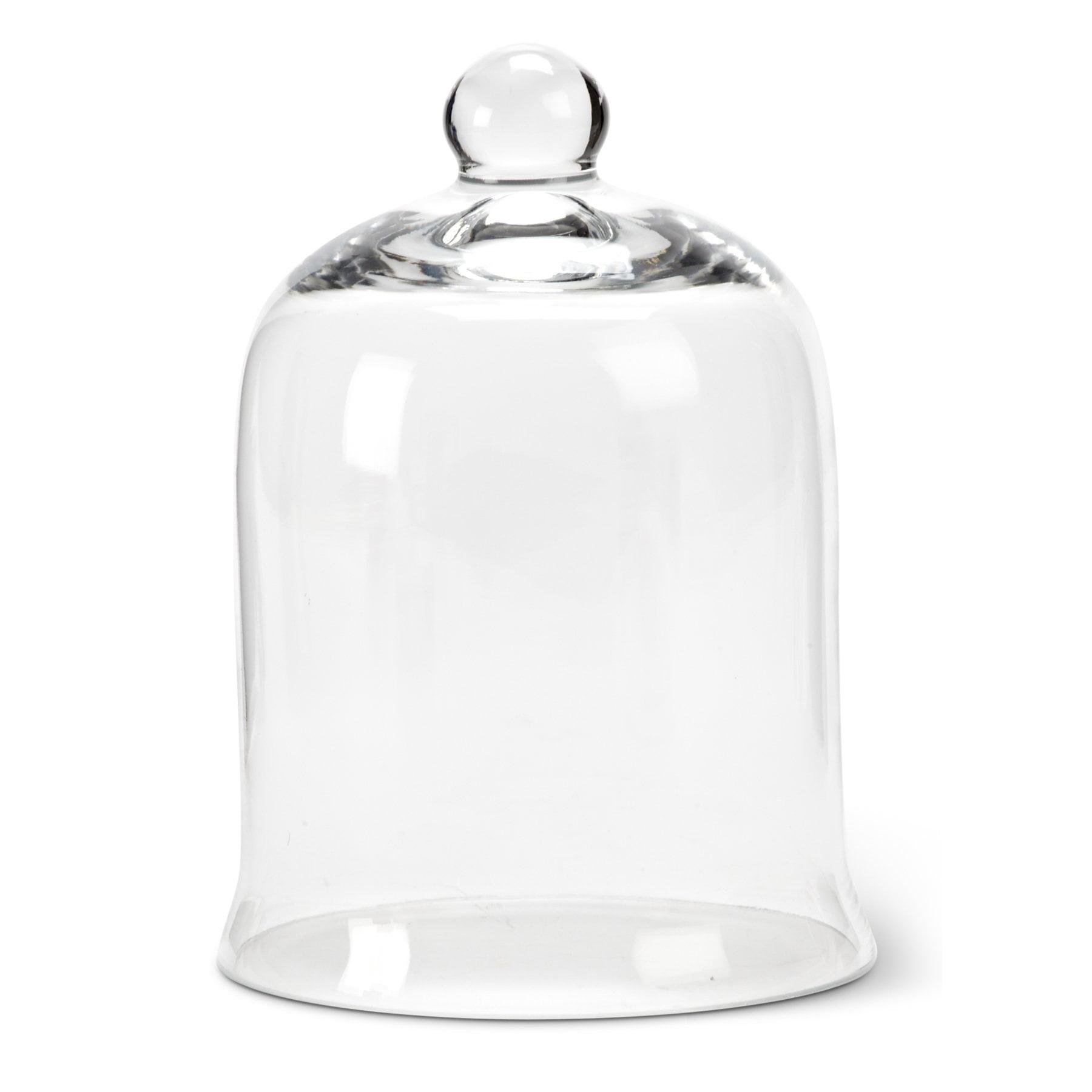 Clear Glass Bell Shaped Cloche, 7" Height