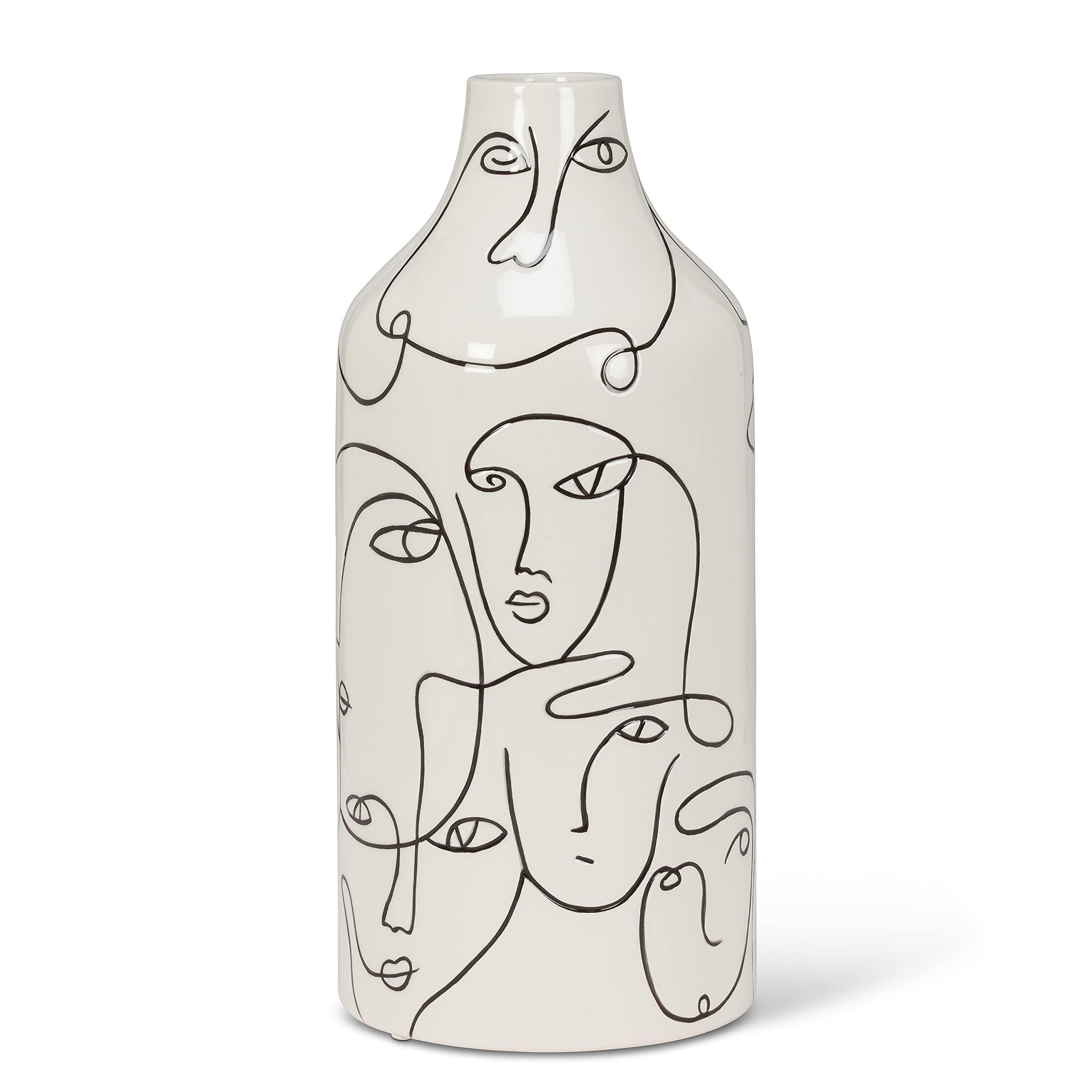 Abstract Faces Vase