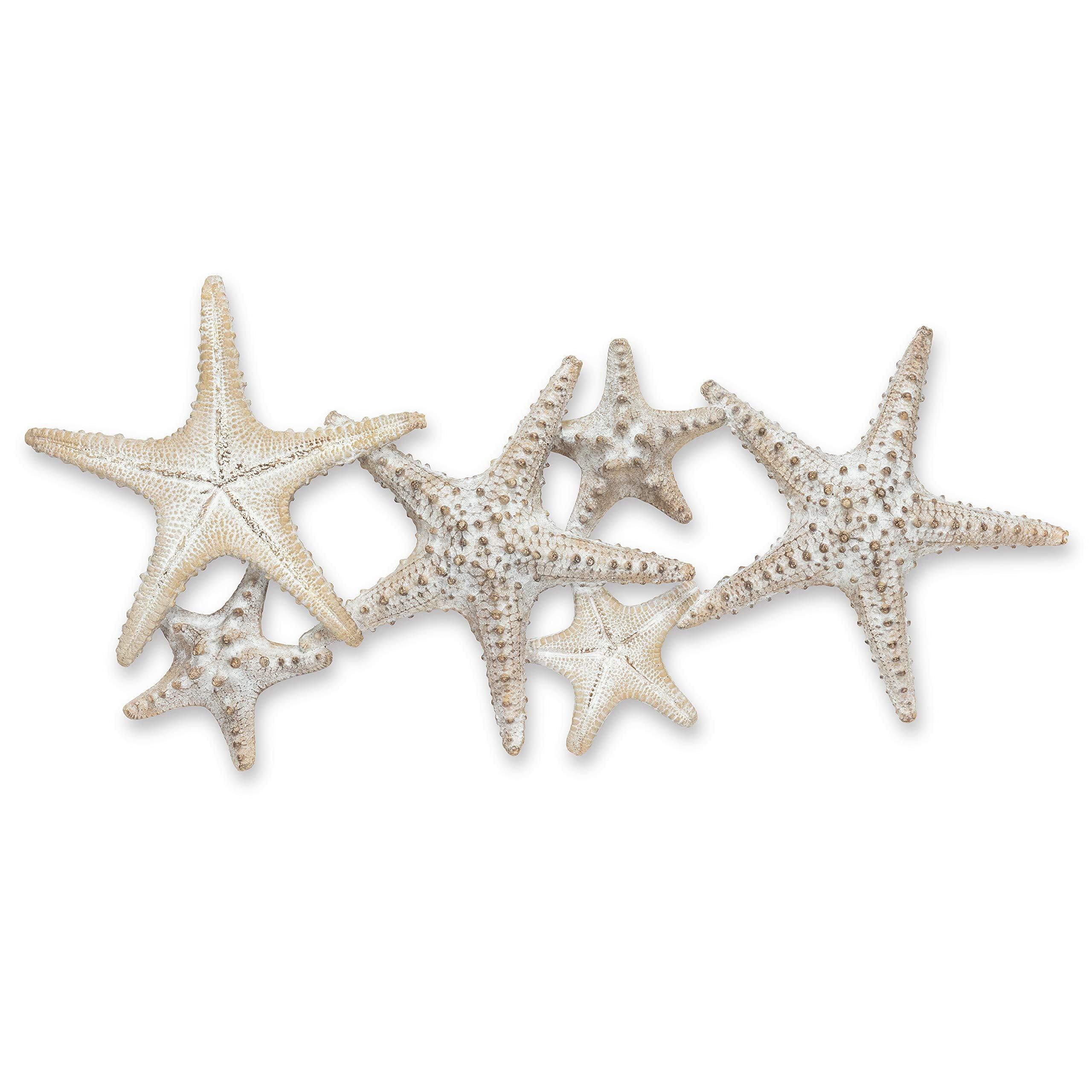 Beige Resin Starfish Family Wall Decor, 23 inches