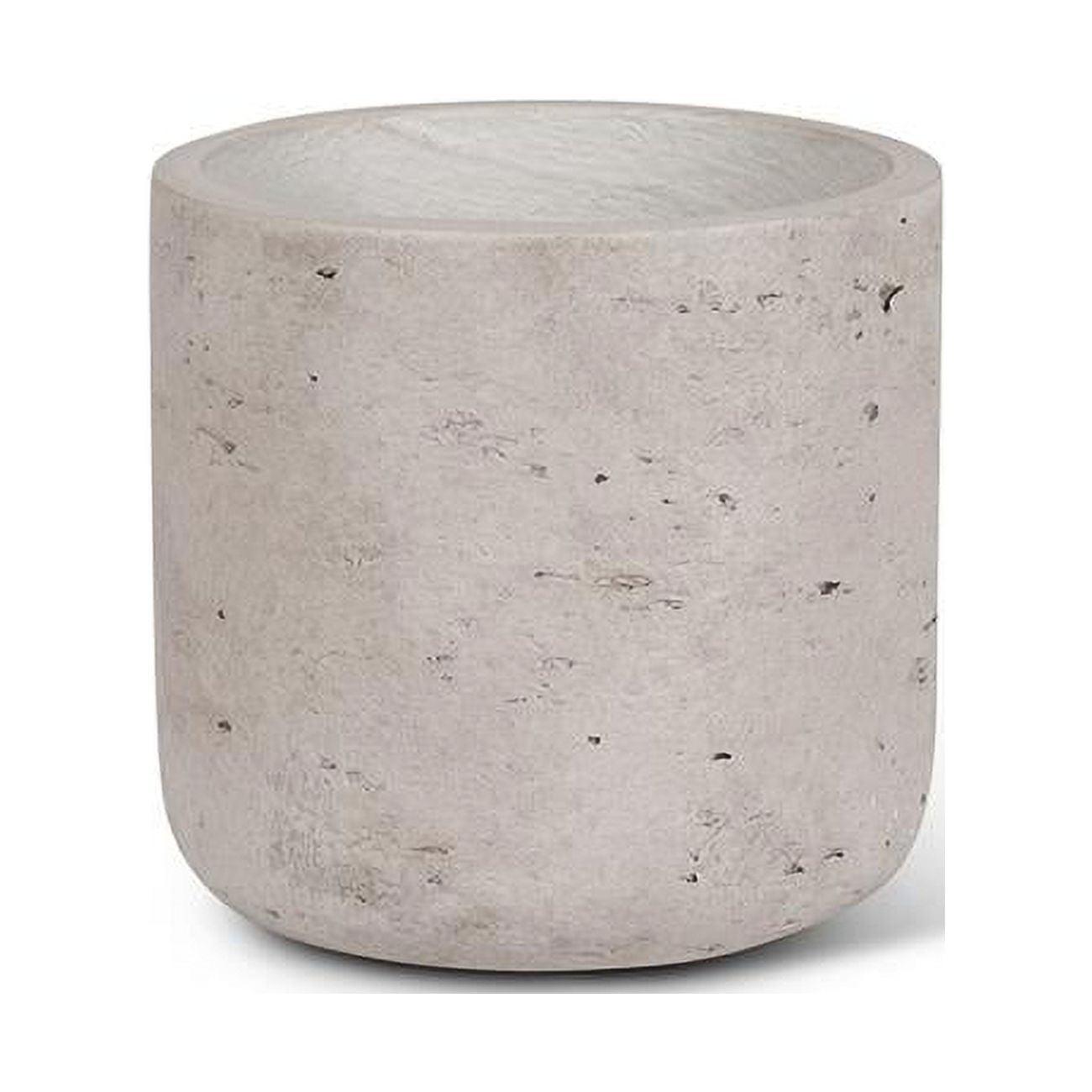 Pebbled Cement Classic Round Indoor Planter, Grey - 4.5"