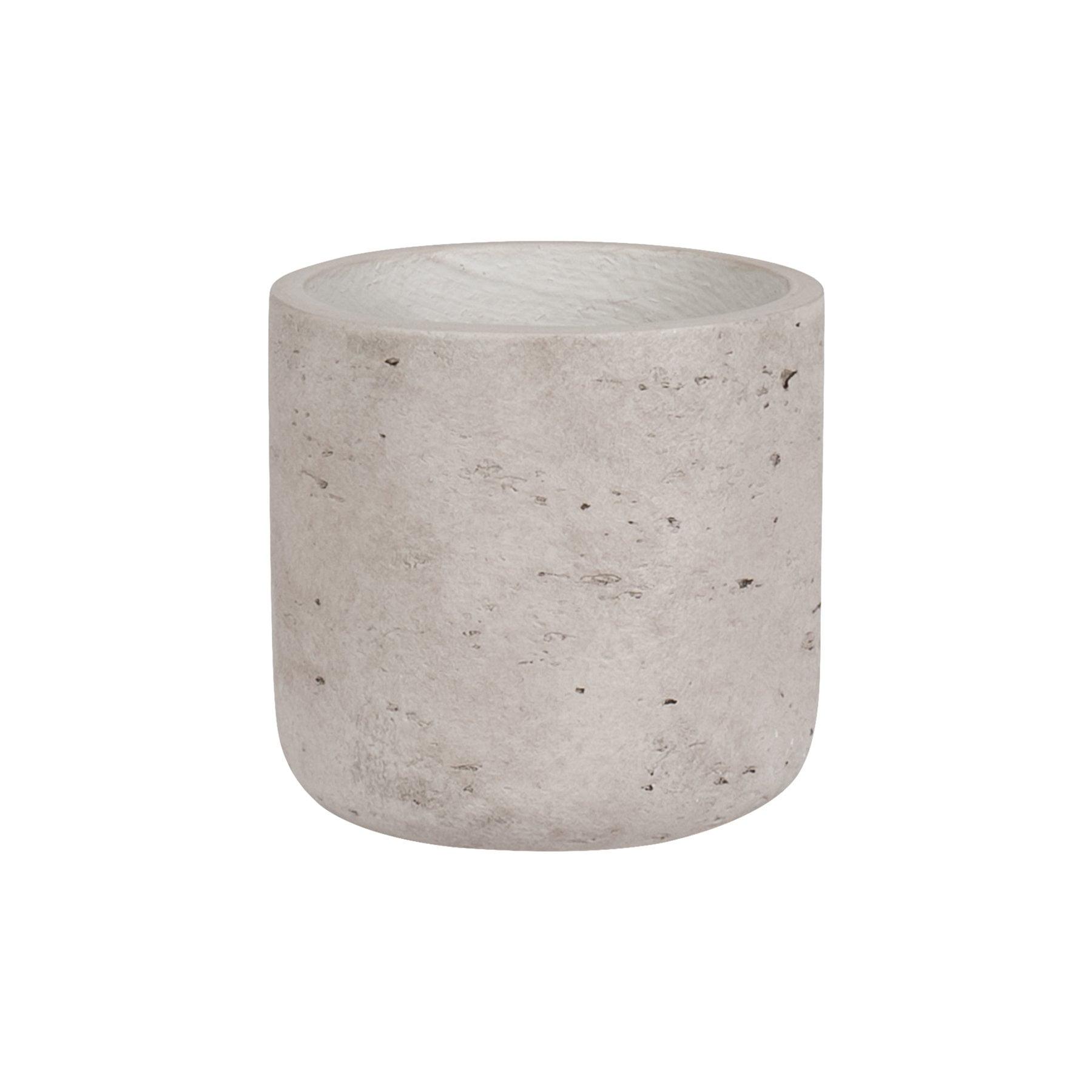 Pebbled Cement Classic Round Indoor Planter, Grey - 4.5"