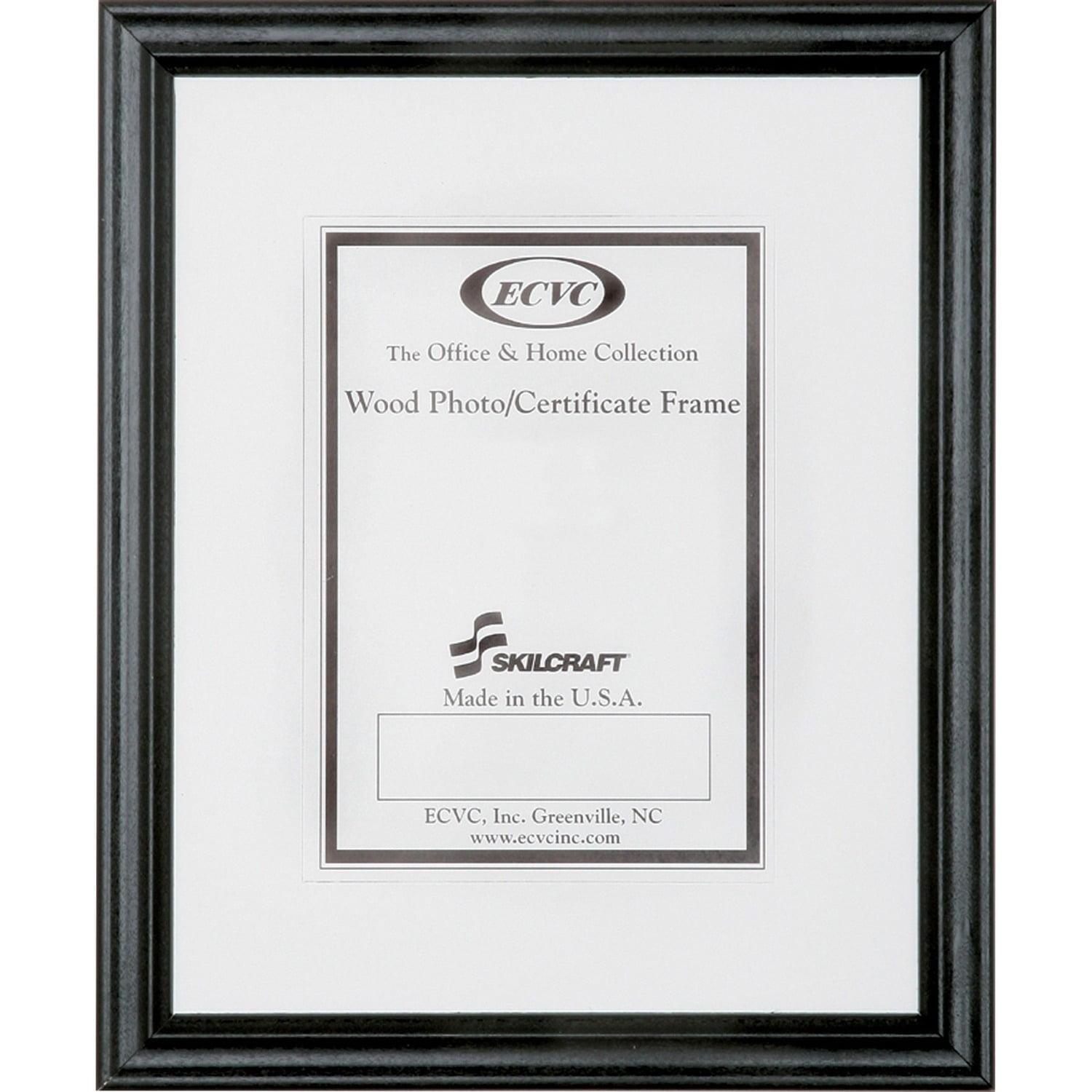 Classic 8x10 Black Hardwood Frame with Reversible Mat