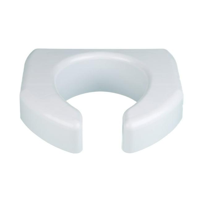 Ableware Basic White Plastic Raised Toilet Seat 3" Height Up to 350 lbs