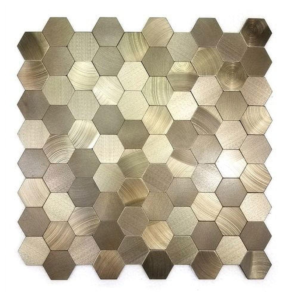 Enchanted Metals 1.5'' W x 1.5'' L Metal Peel and Stick Mosaic Tile