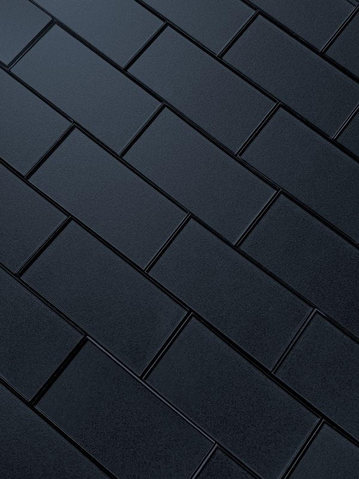 Abolos- Secret Dimensions 3" x 6" Glass Subway Tile in Glossy Dark Gray (14sf, 8pc Per Pack)