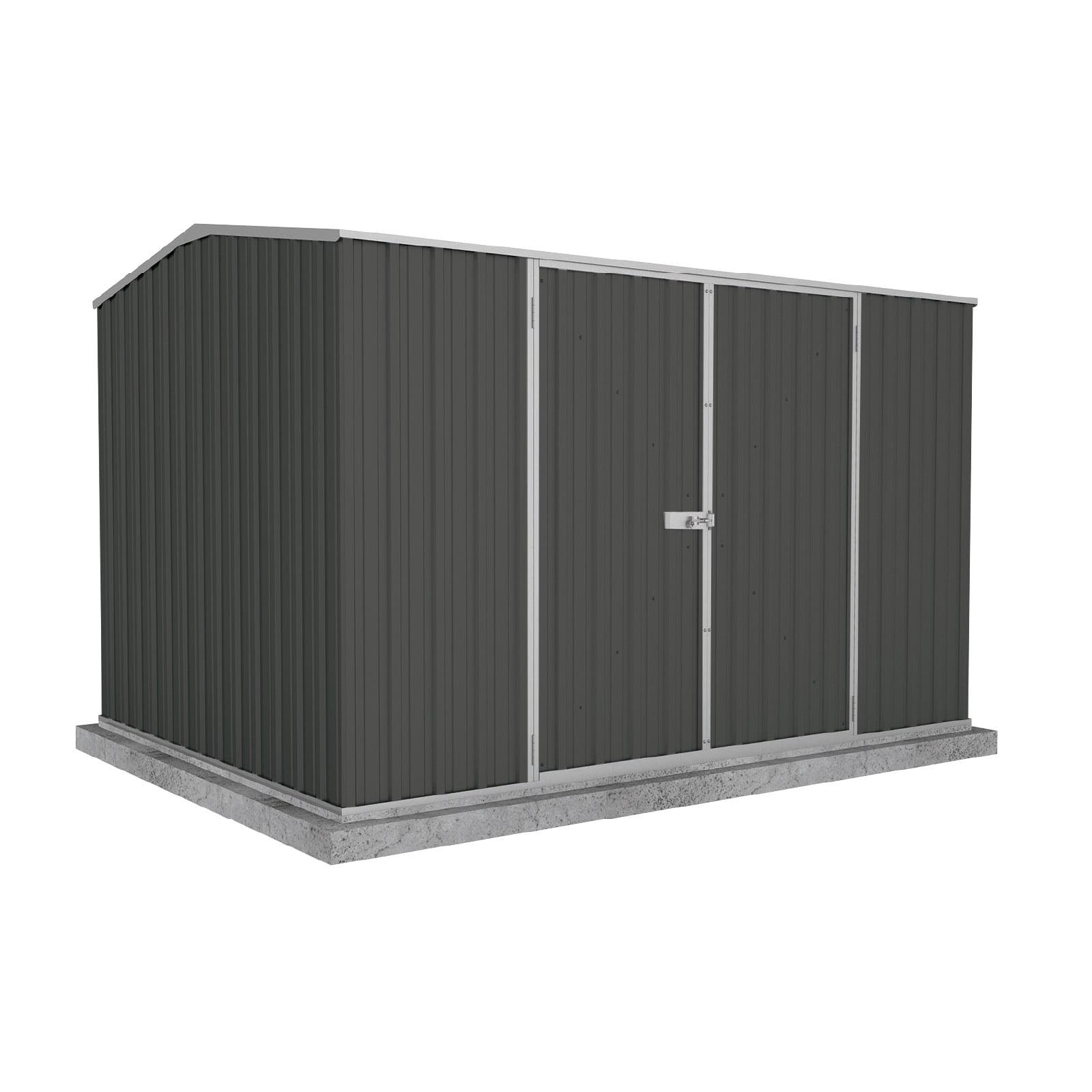 Absco AB1004 10 x 7 ft. Premier Metal Storage Shed - Monument Gray