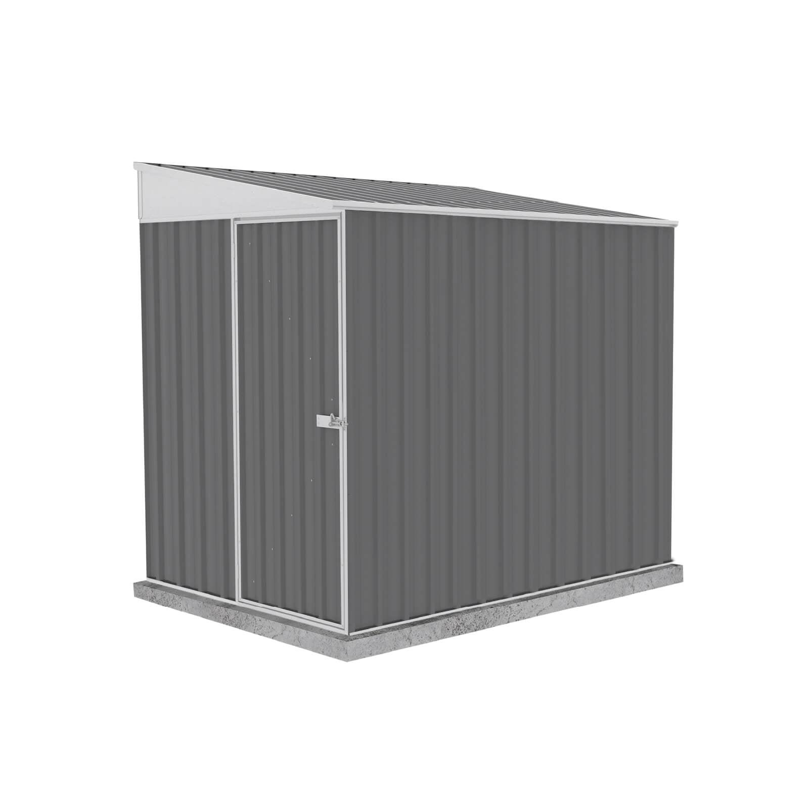 Absco 5' x 7' Gray Metal Bike Storage Shed