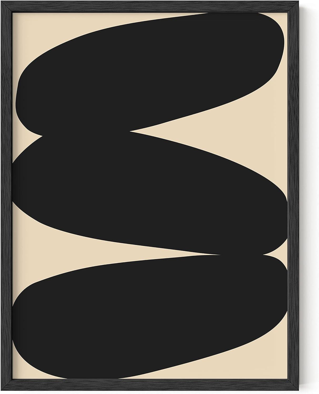 Abstract Wall Art Line Art Wall Decor - by Haus and Hues | Minimalist Wall Art Modern Wall Decor Modern Wall Art Minimalist Art Scandinavian Decor Abstract Smoke with Tan Background UNFRAMED 12x16