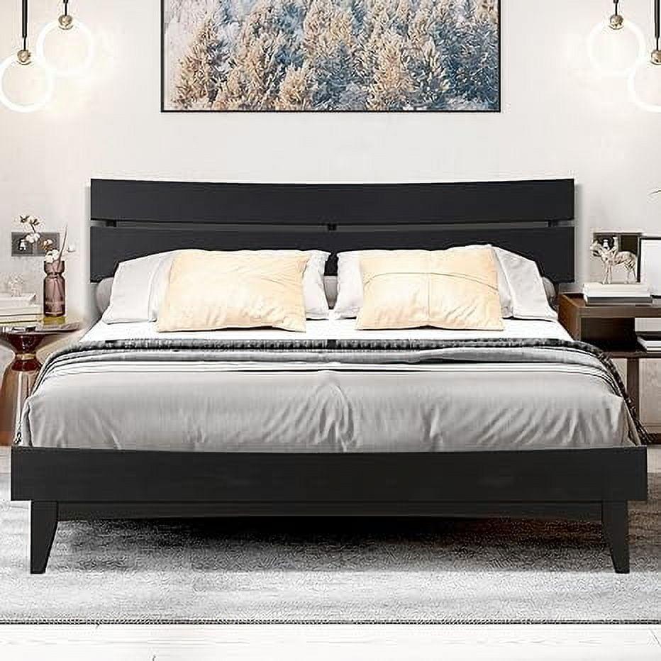 Aurora Solid Wood Bed Frame with Headboard