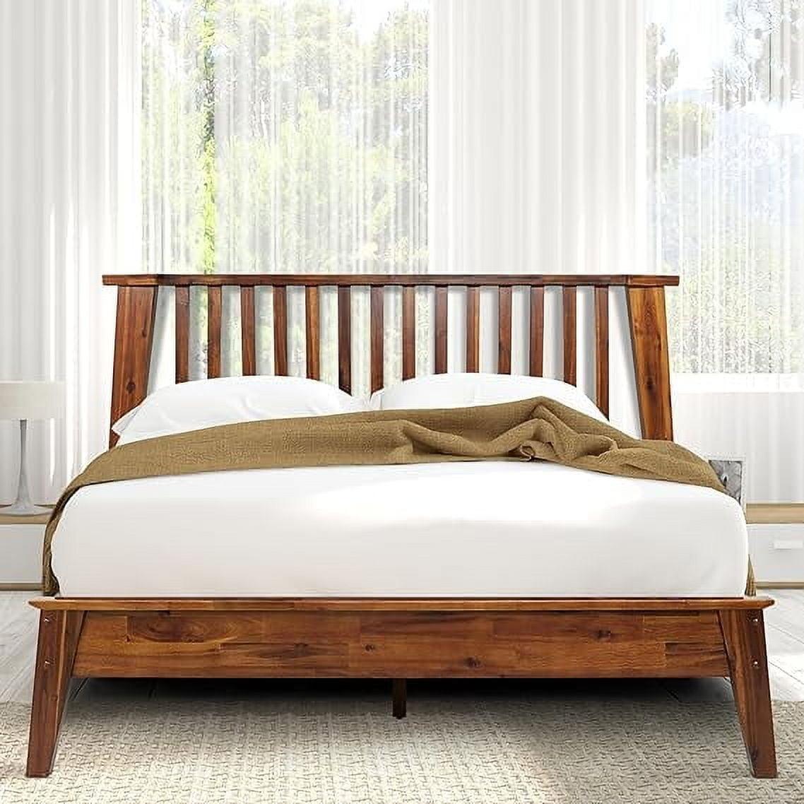 Kaylin Solid Wood Bed Frame with Headboard