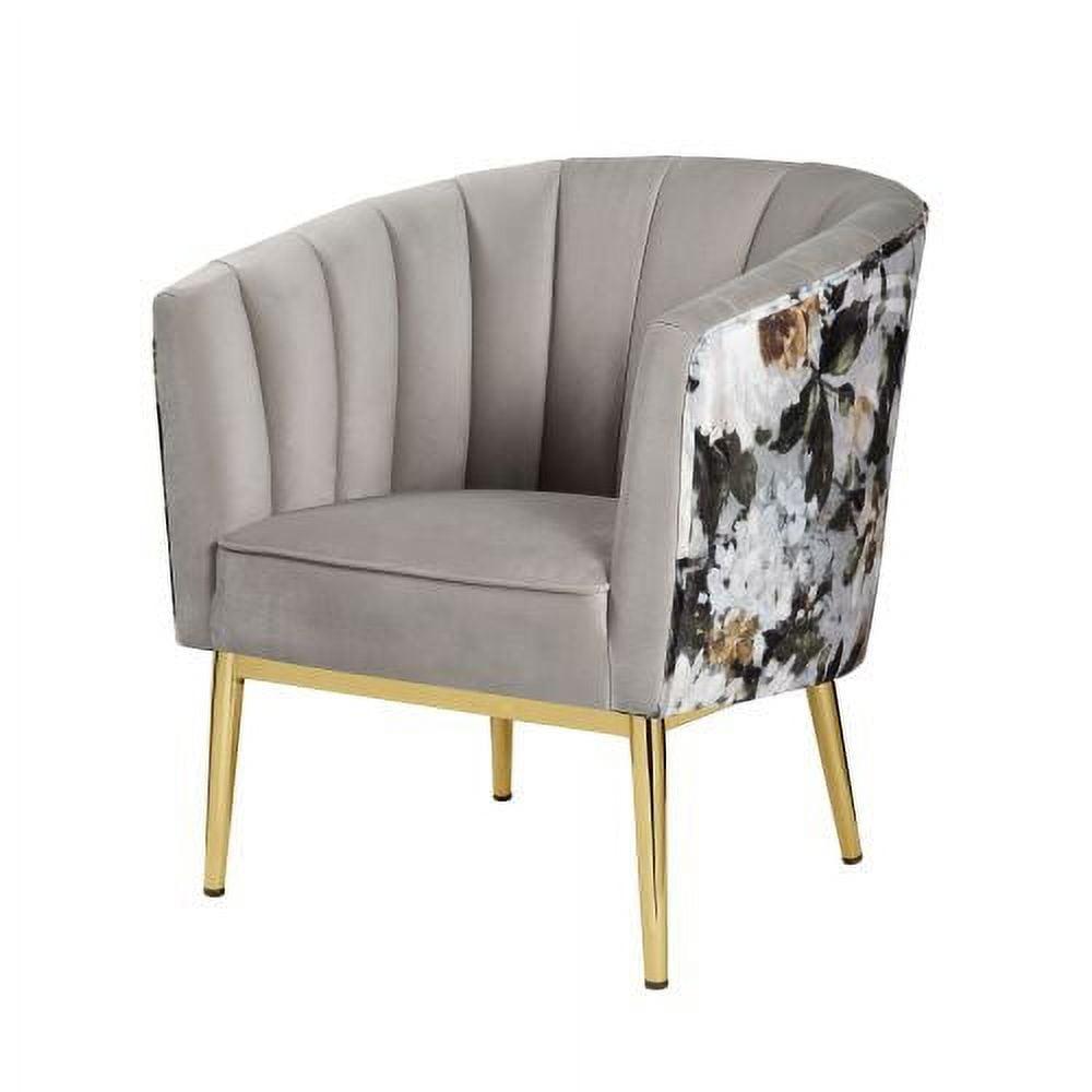 31" Colla Accent Chair Gray Velvet/Gold - Acme Furniture