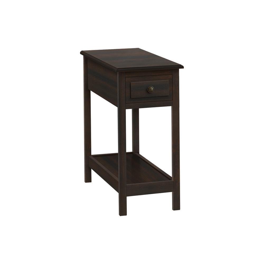 Monarch Specialties Accent Table 2 Tier End Side Table Narrow Nightstand Bedroom Storage Drawer Lamp Brown Veneer Transitional