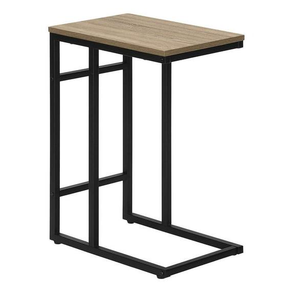 Accent Table C-shaped, End, Side, Snack, Living Room, Bedroom, Metal, Laminate, Contemporary