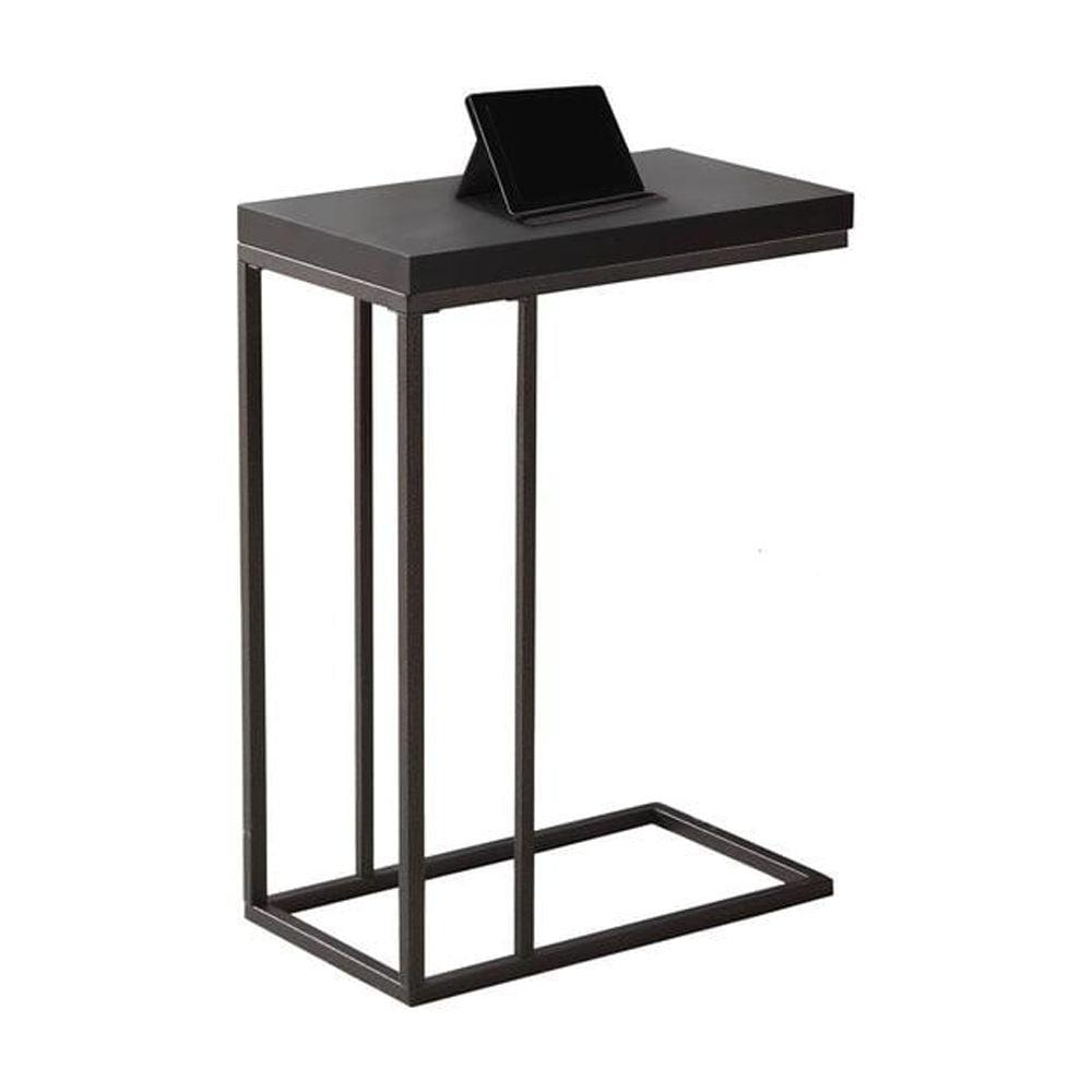 Accent Table - Cappuccino - Bronze Metal