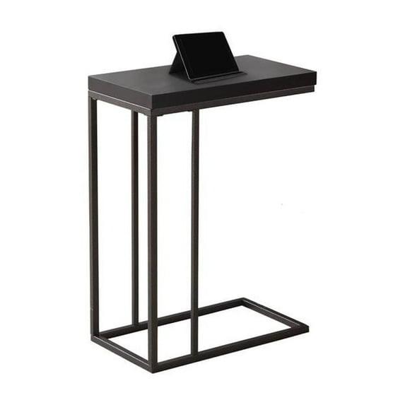Accent Table - Cappuccino - Bronze Metal