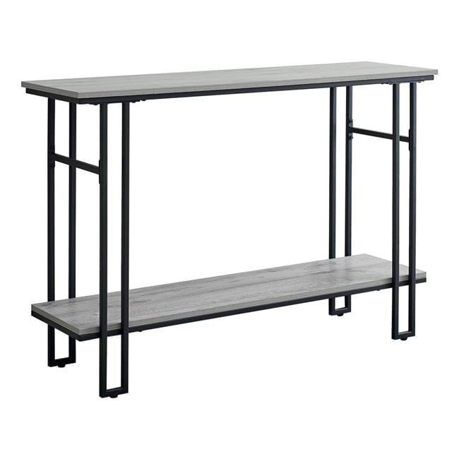 Monarch Specialties ACCENT TABLE - 48"L / GREY / BLACK METAL HALL CONSOLE