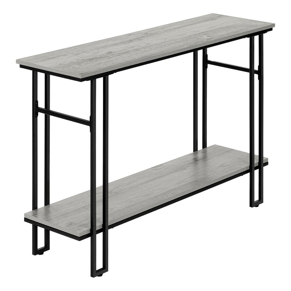 Monarch Specialties ACCENT TABLE - 48"L / GREY / BLACK METAL HALL CONSOLE