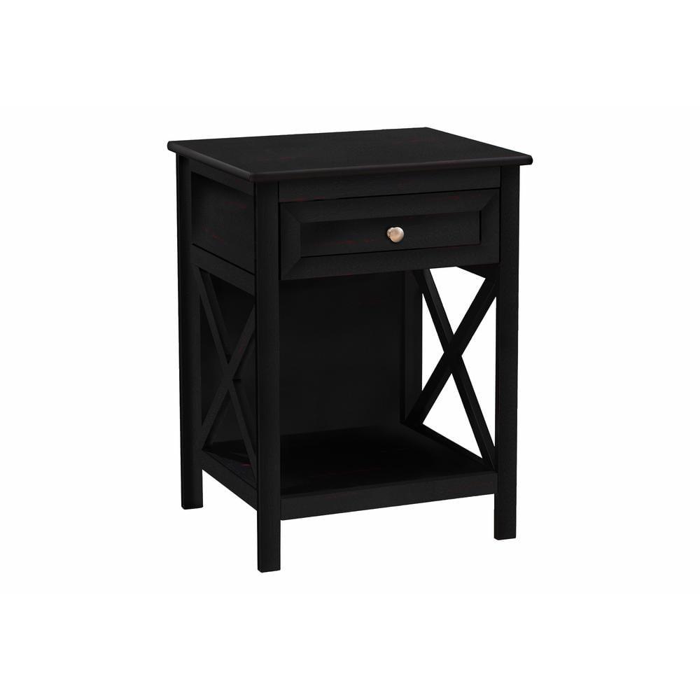 Monarch Specialties ACCENT TABLE - 25"H / BLACK VENEER END TABLE