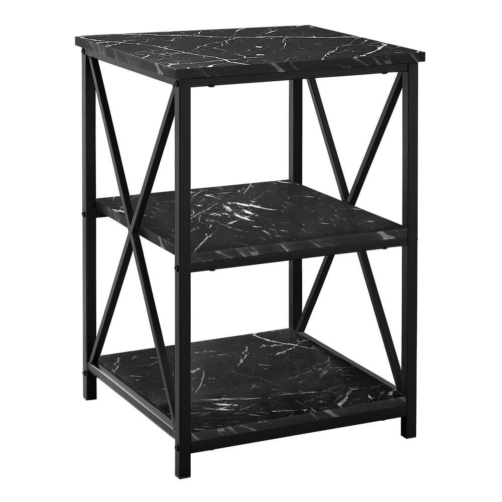 Longshore Tides Accent Table, Side, End, Nightstand, Lamp, Living Room, Bedroom, Metal, Laminate