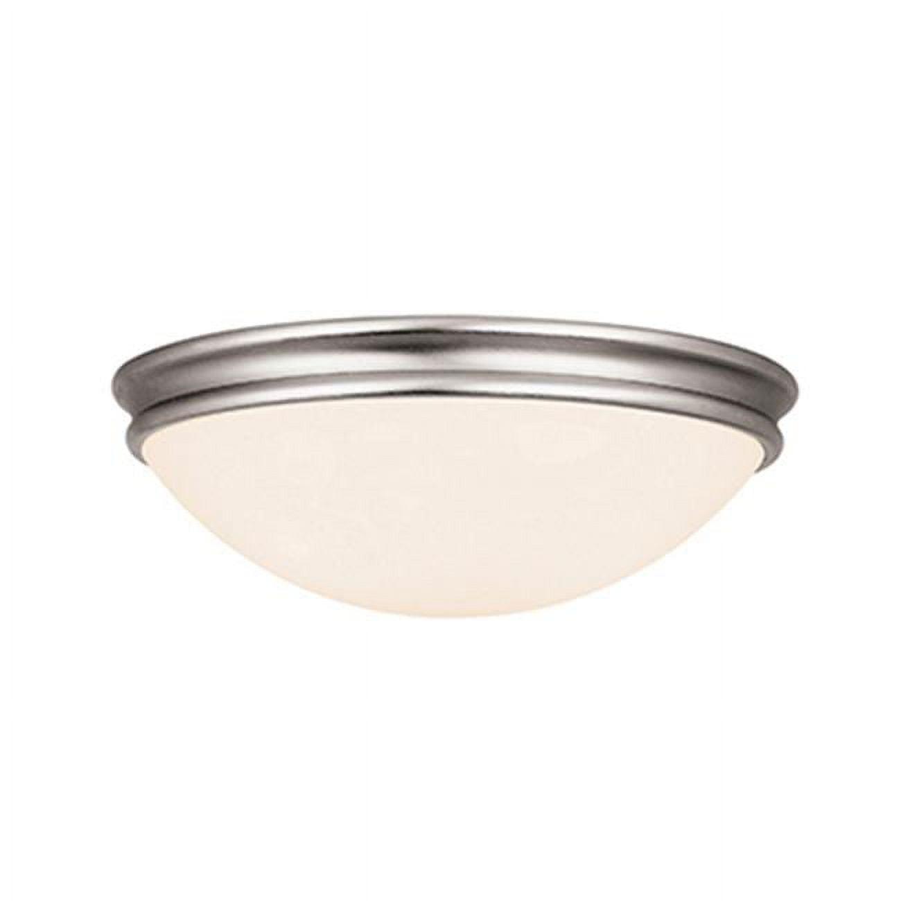 Brushed Steel Glass LED Flush Mount Ceiling Light