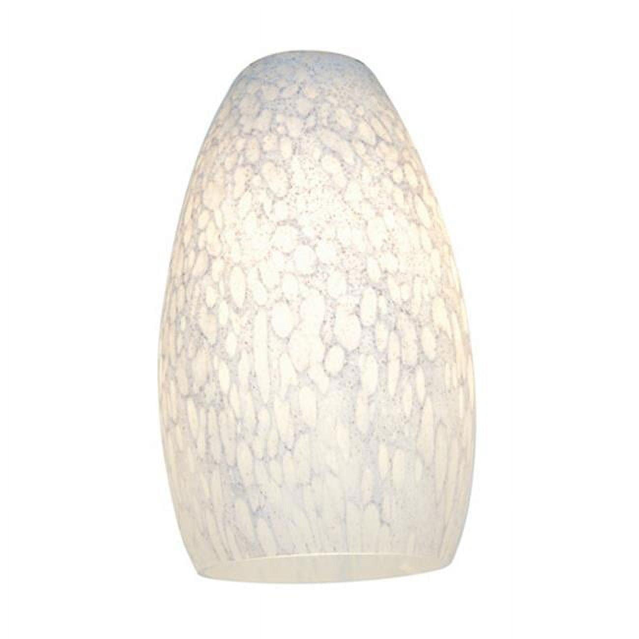 Inari Silk White Stone Glass Pendant Light 9"