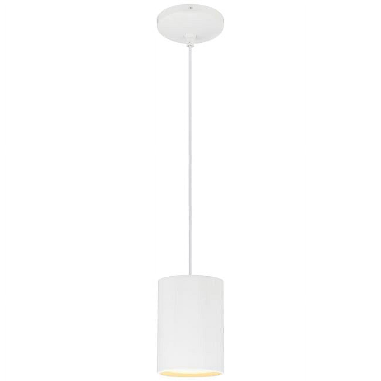 Pilson Matte White Modern Drum Pendant Light