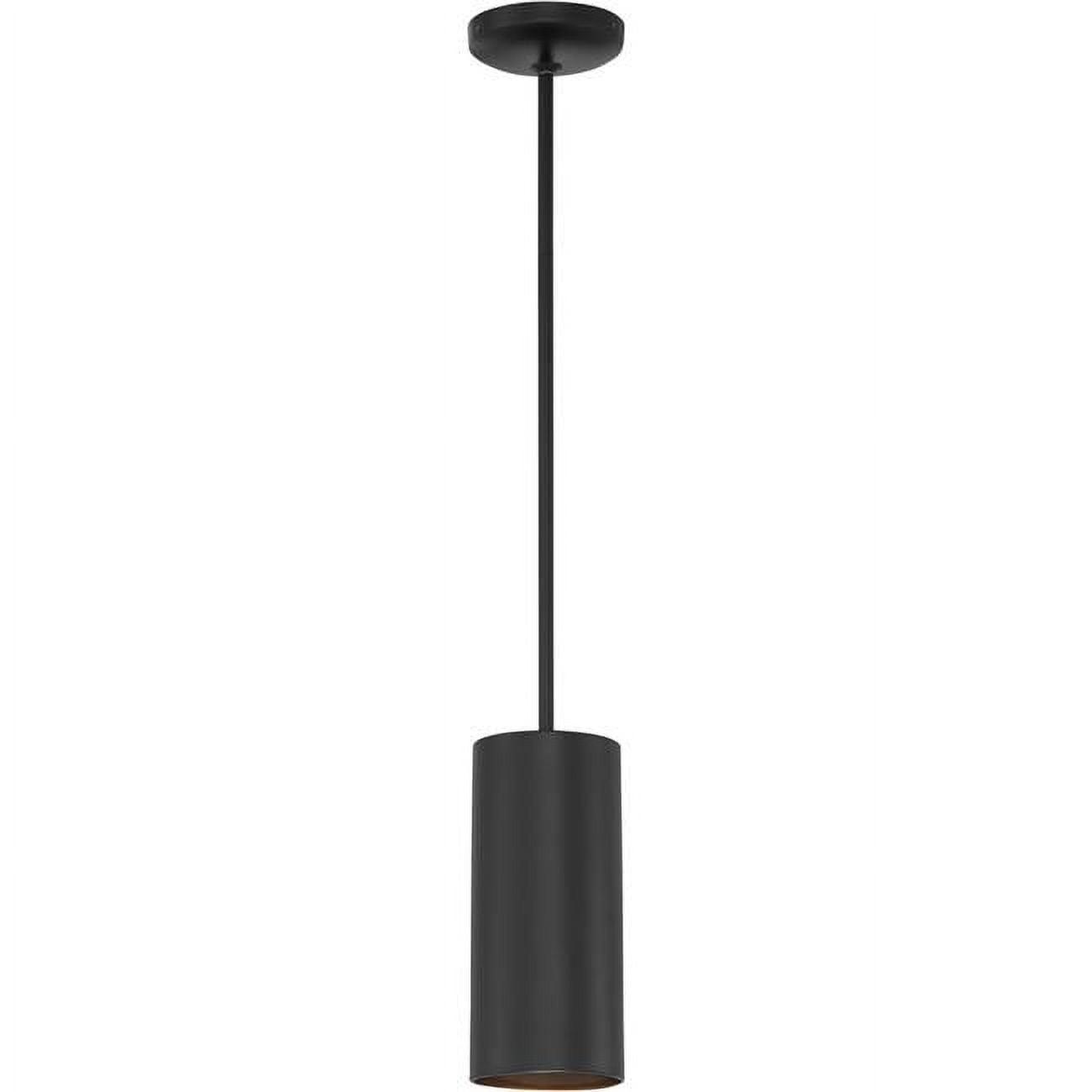Pilson Matte Black Metal Mini LED Pendant, 10.5" Height
