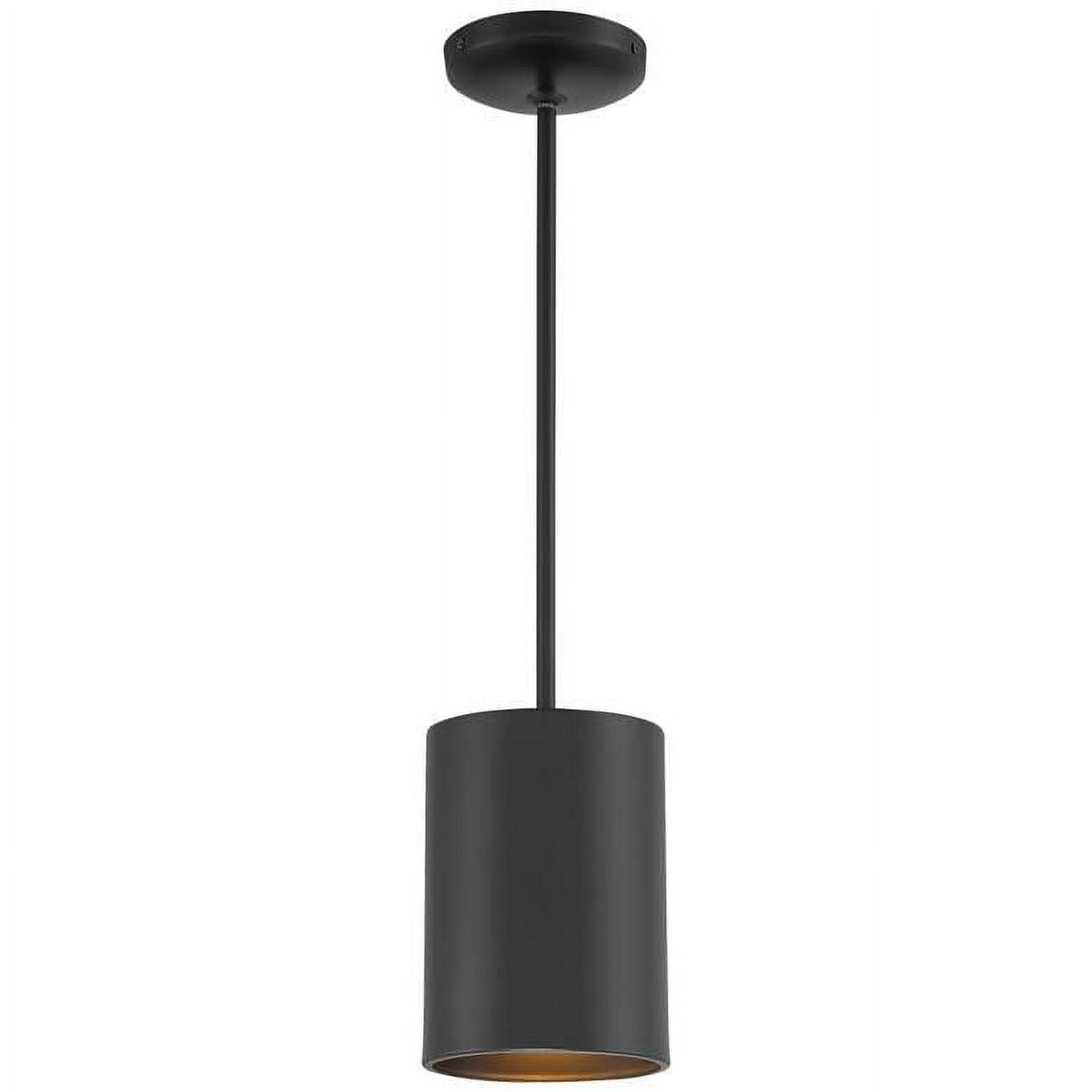 Pilson XL Modern Matte Black Drum Pendant Light