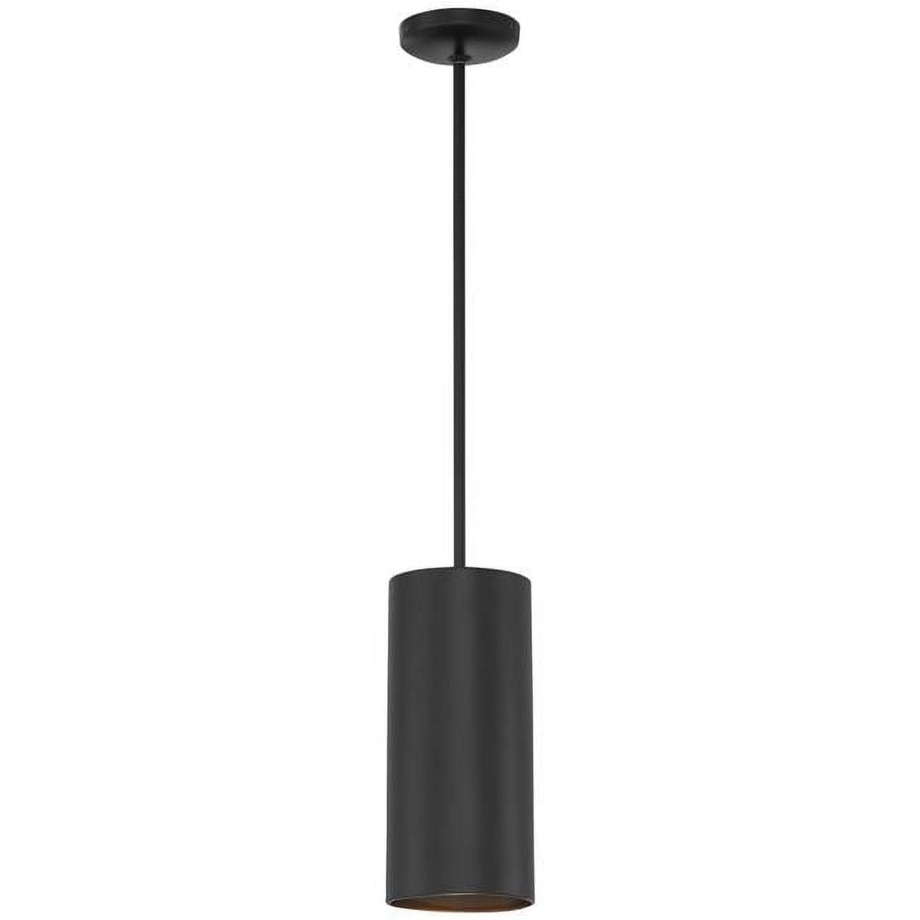 Matte Black Modern Drum Pendant Light for Indoor/Outdoor