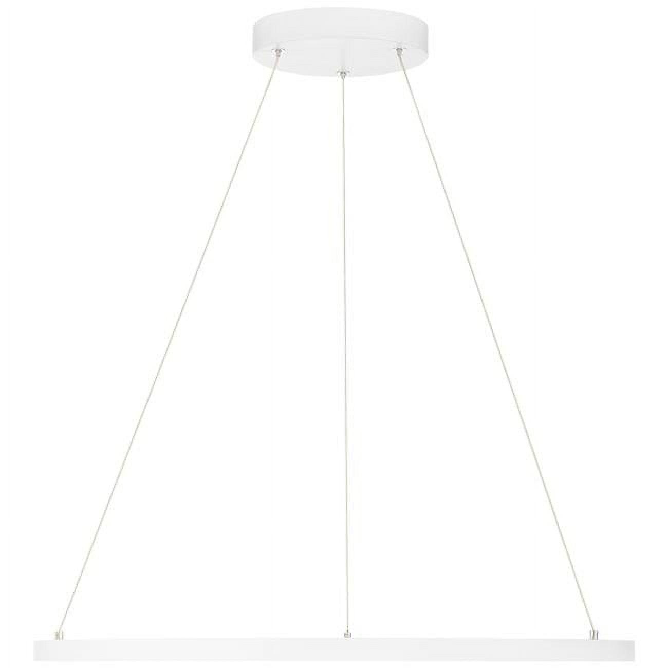 Matte Black and White Contemporary LED Drum Pendant Light