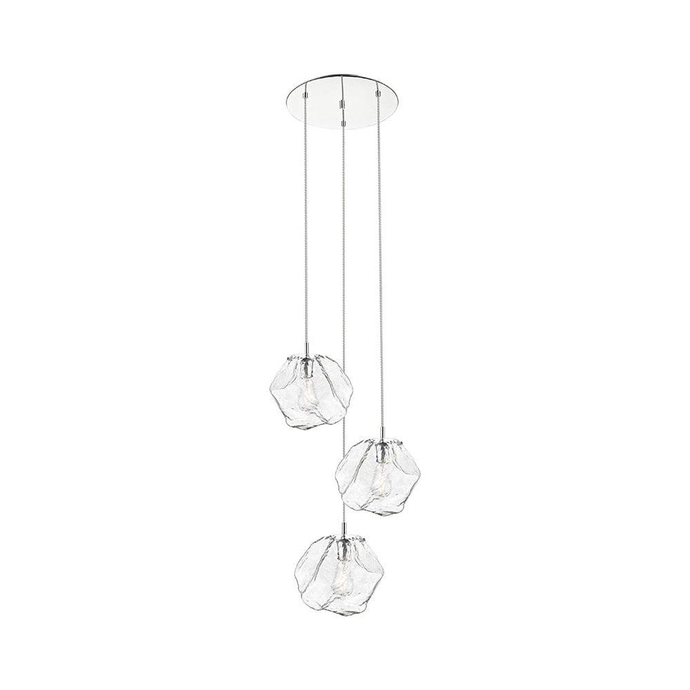 Access Lighting 3 Light LED Pendant in Mirrored Stainless Steel Color