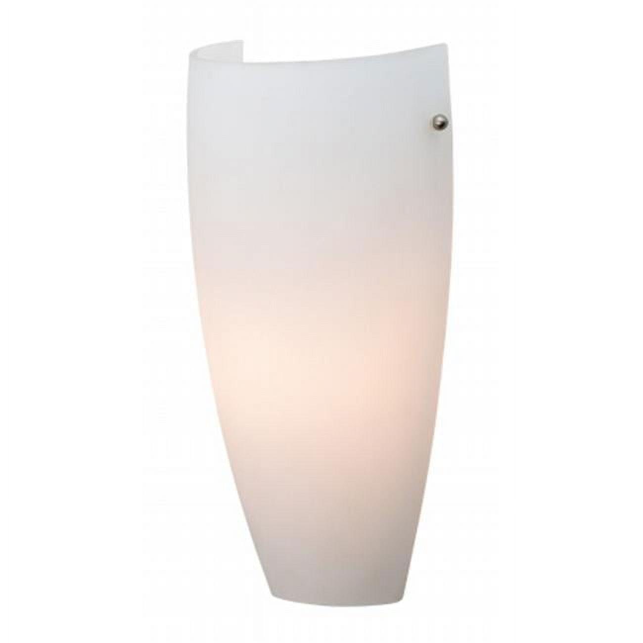 Daphne Opal Glass Brushed Steel 14" Wall Sconce